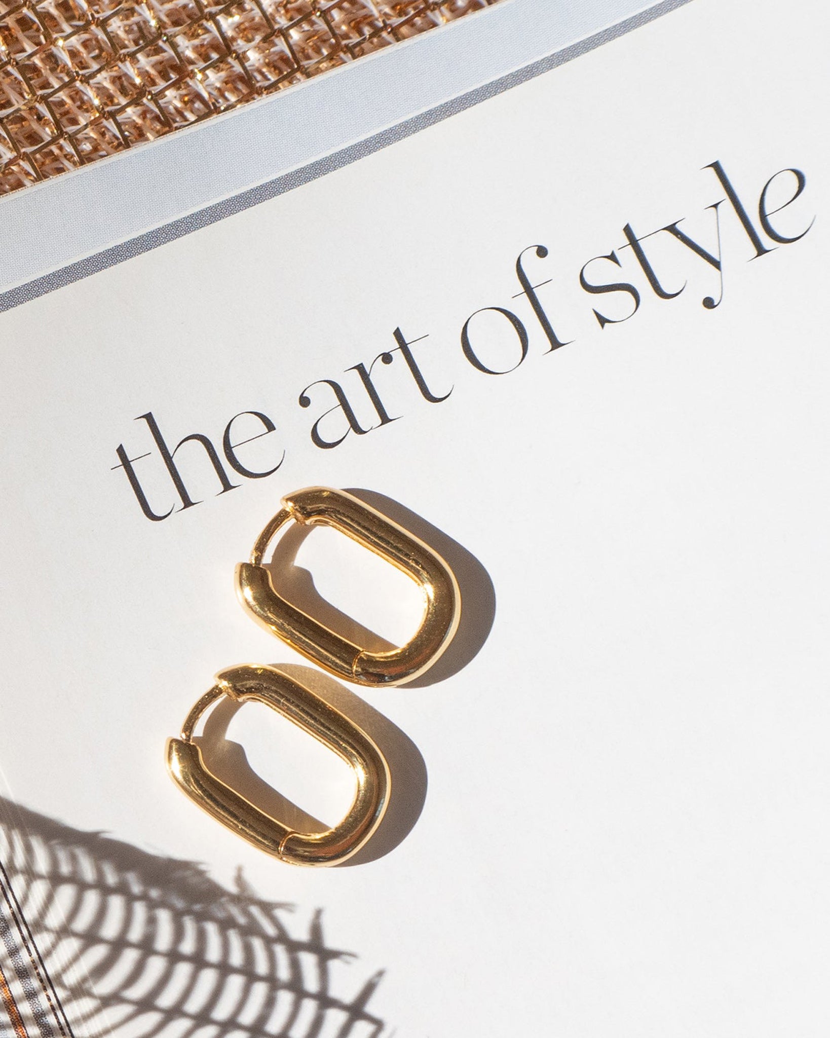 Luv Aj Chain Link Huggie Hoop Earrings in Gold Plated