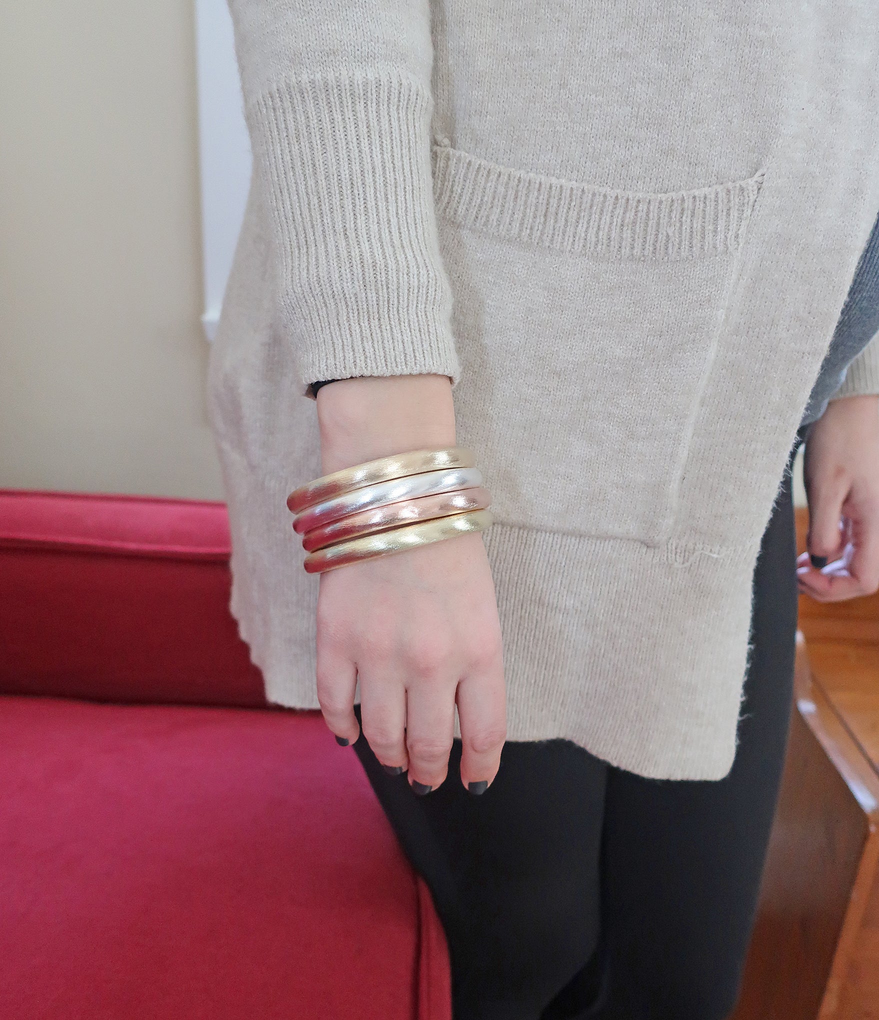 Sheila Fajl Everybody's Favorite Tubular Bangle in Brushed Silver