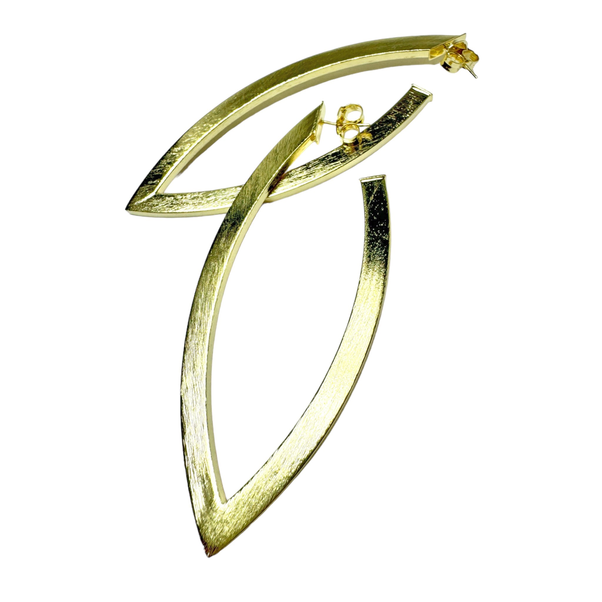 Sheila Fajl Wow Large Statement Hoop Earrings in 18k Brushed Gold Plated