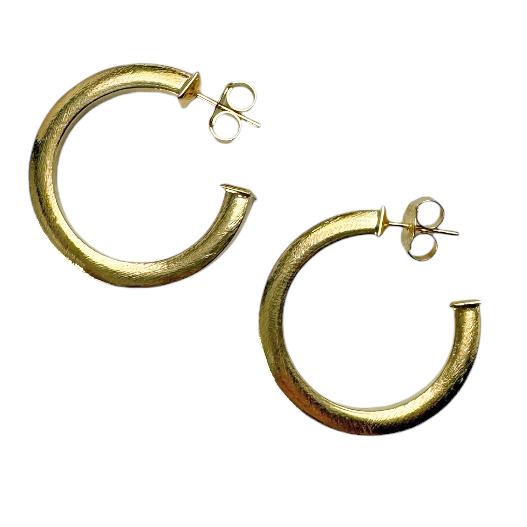 Sheila Fajl Ilana Bold Square Tube Hoop Earrings in Champagne