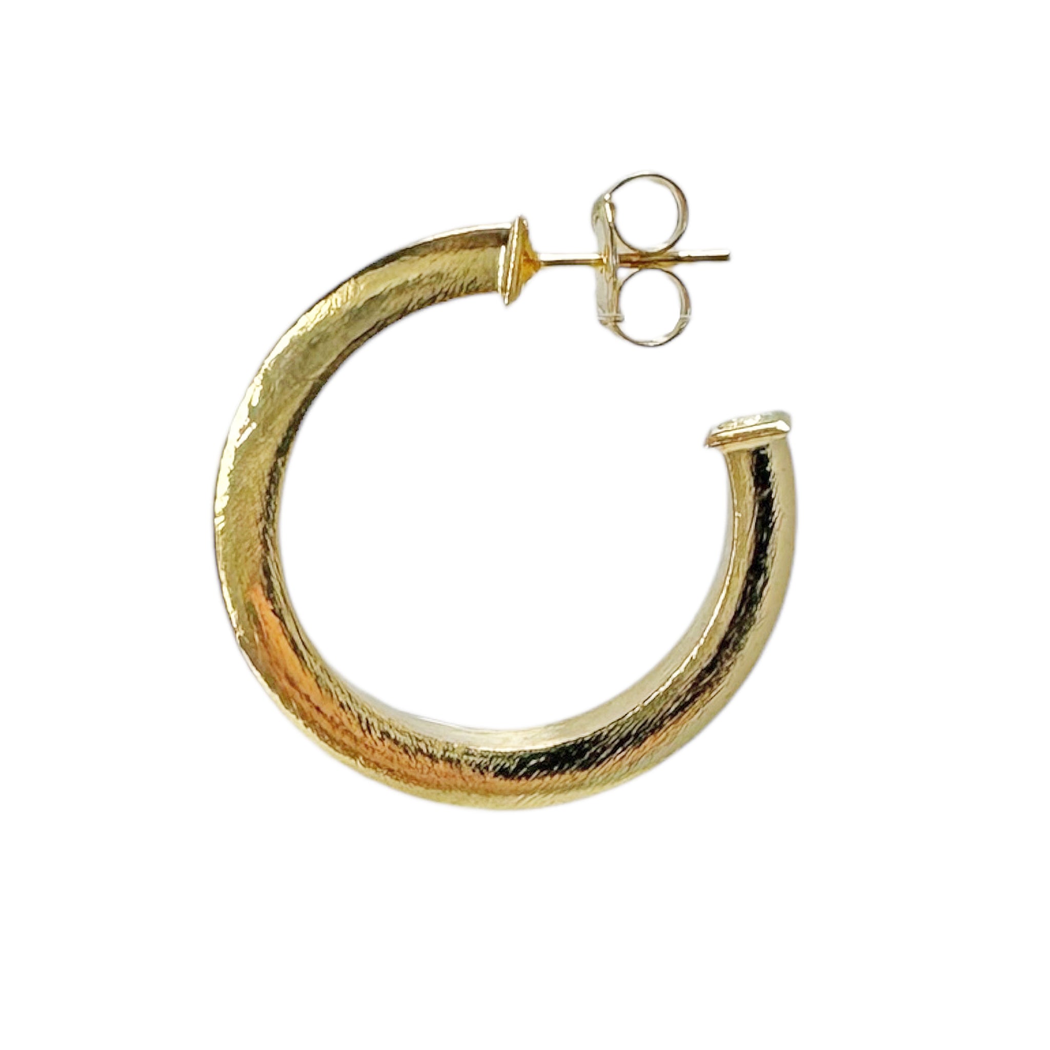 Sheila Fajl Ilana Bold Square Tube Hoop Earrings in Champagne