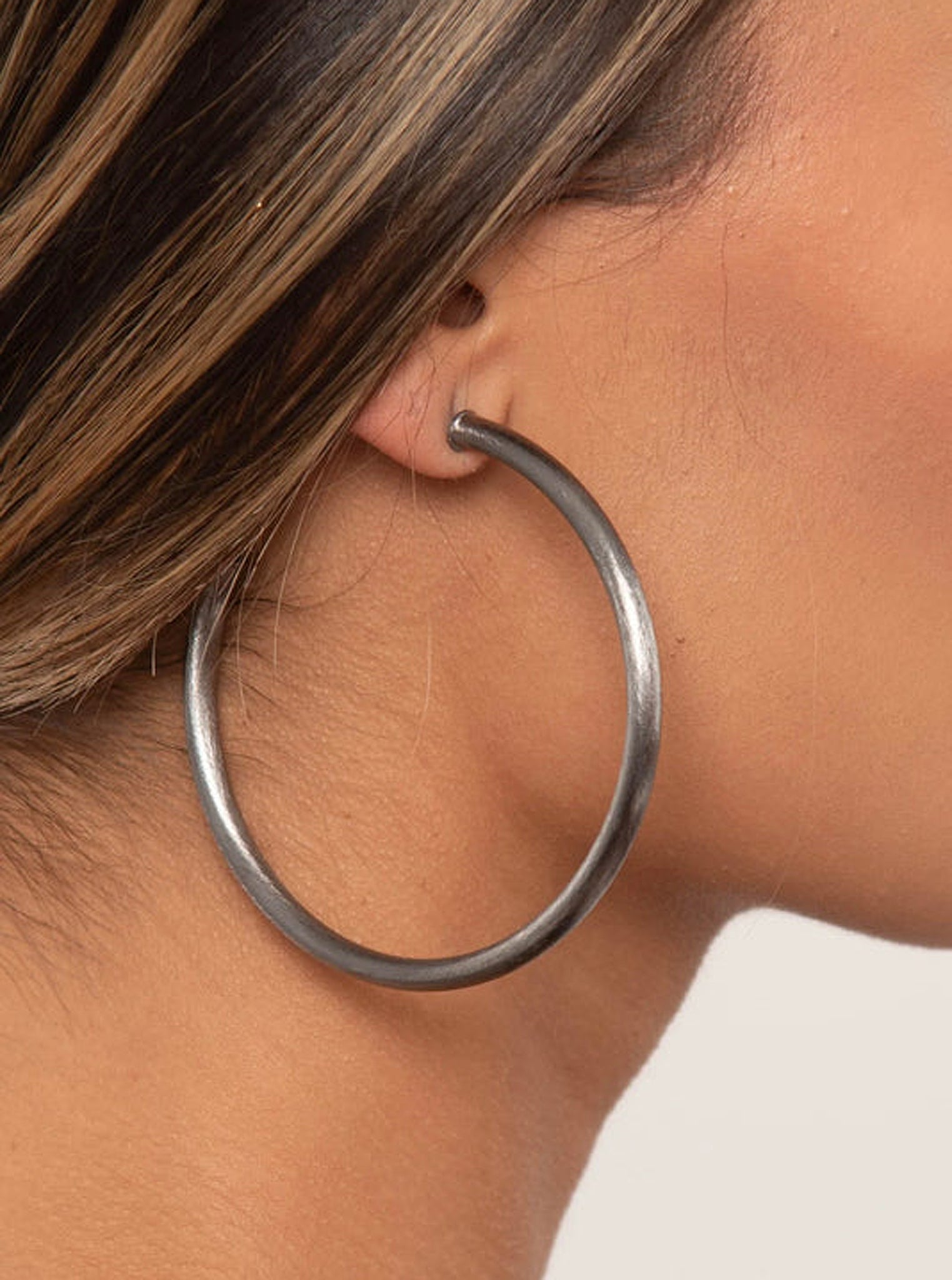 Sheila Fajl Everybody's Favorite Hoop Earrings in Gunmetal Plated