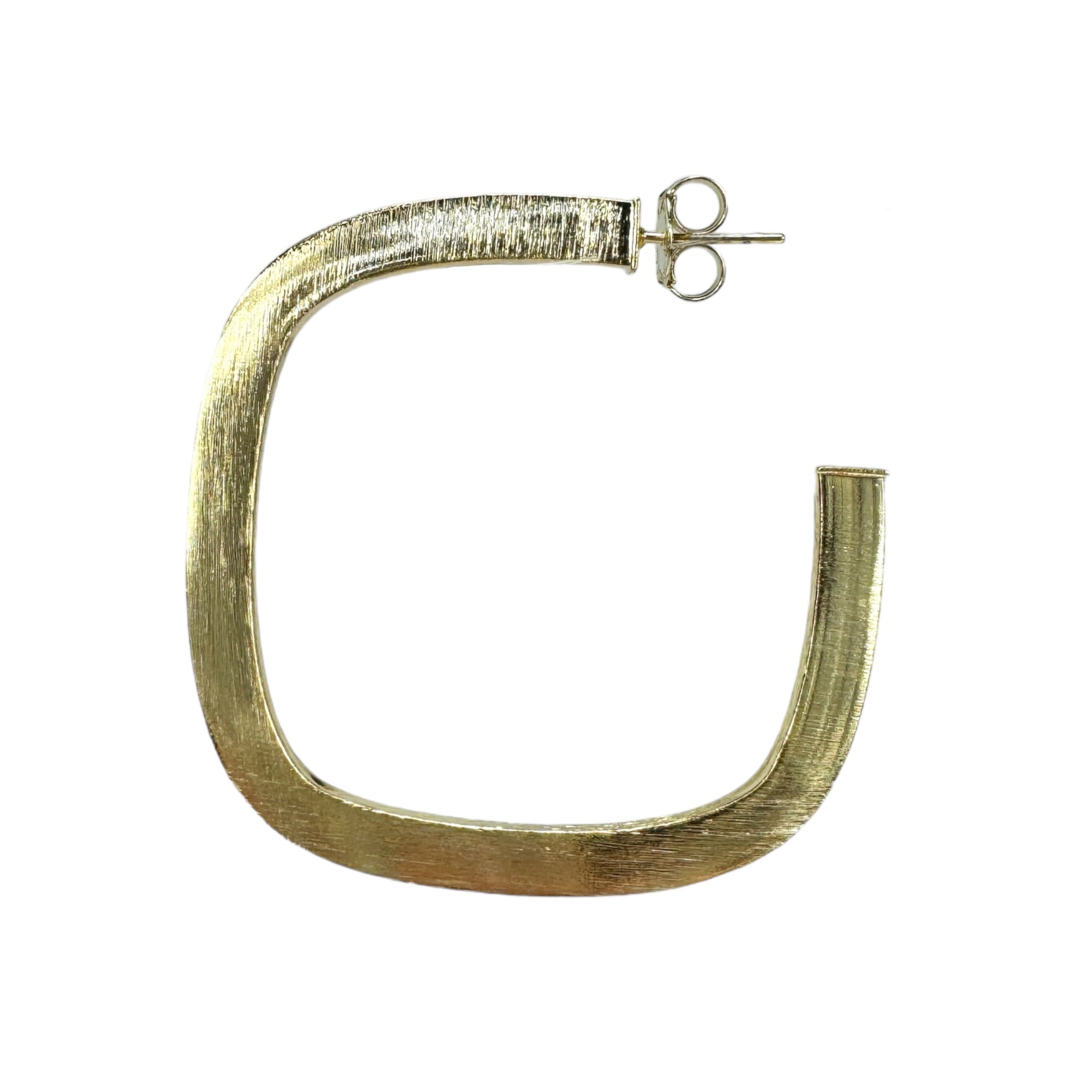 Sheila Fajl Elisa Square Hoop Earrings in Champagne Plated