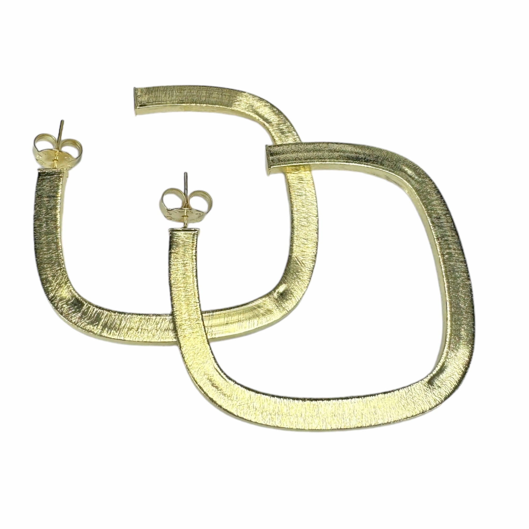 Sheila Fajl Elisa Square Hoop Earrings in Gold Plated