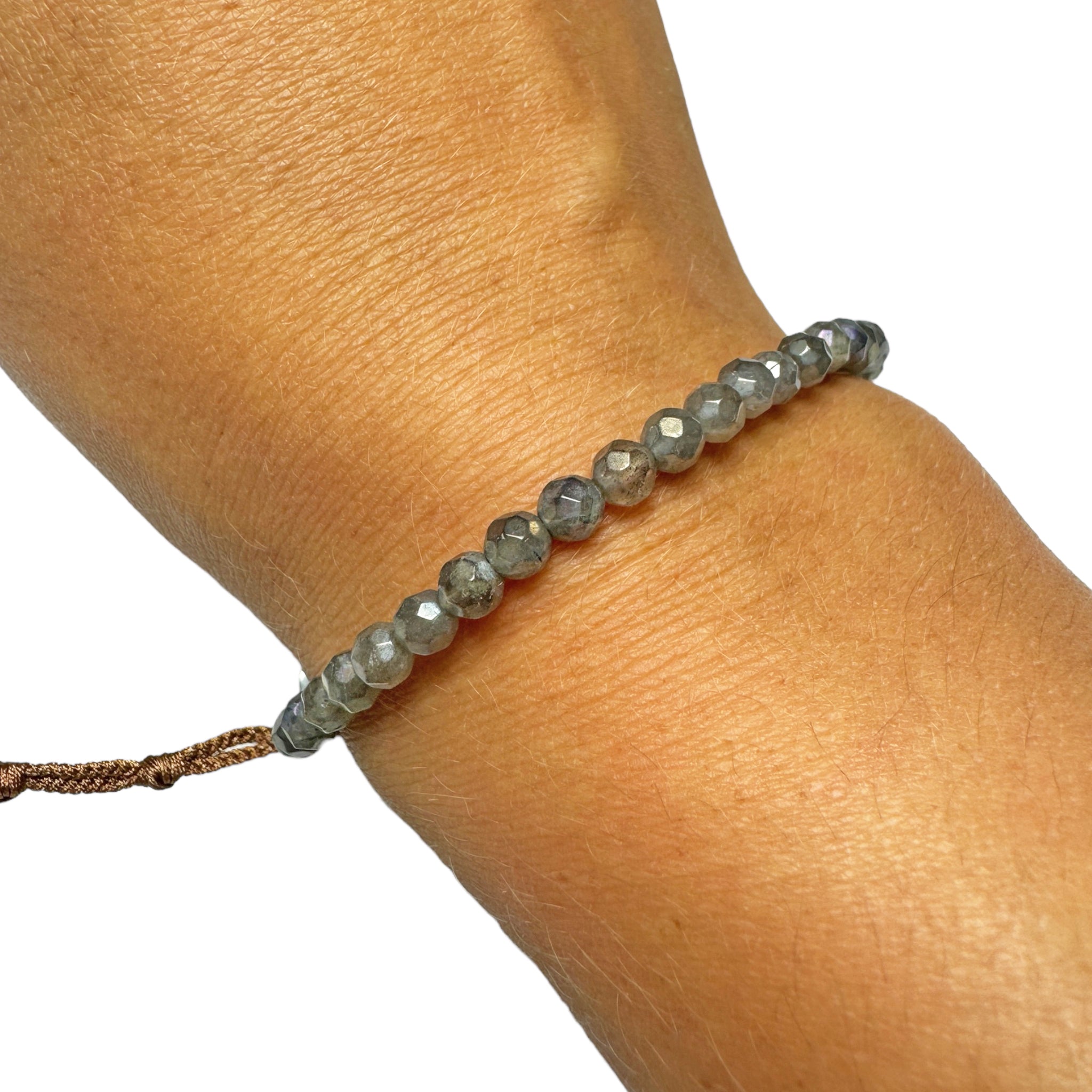 Chan Luu Single Wrap Beaded Bracelet in Mystic Labradorite and Sterling Silver