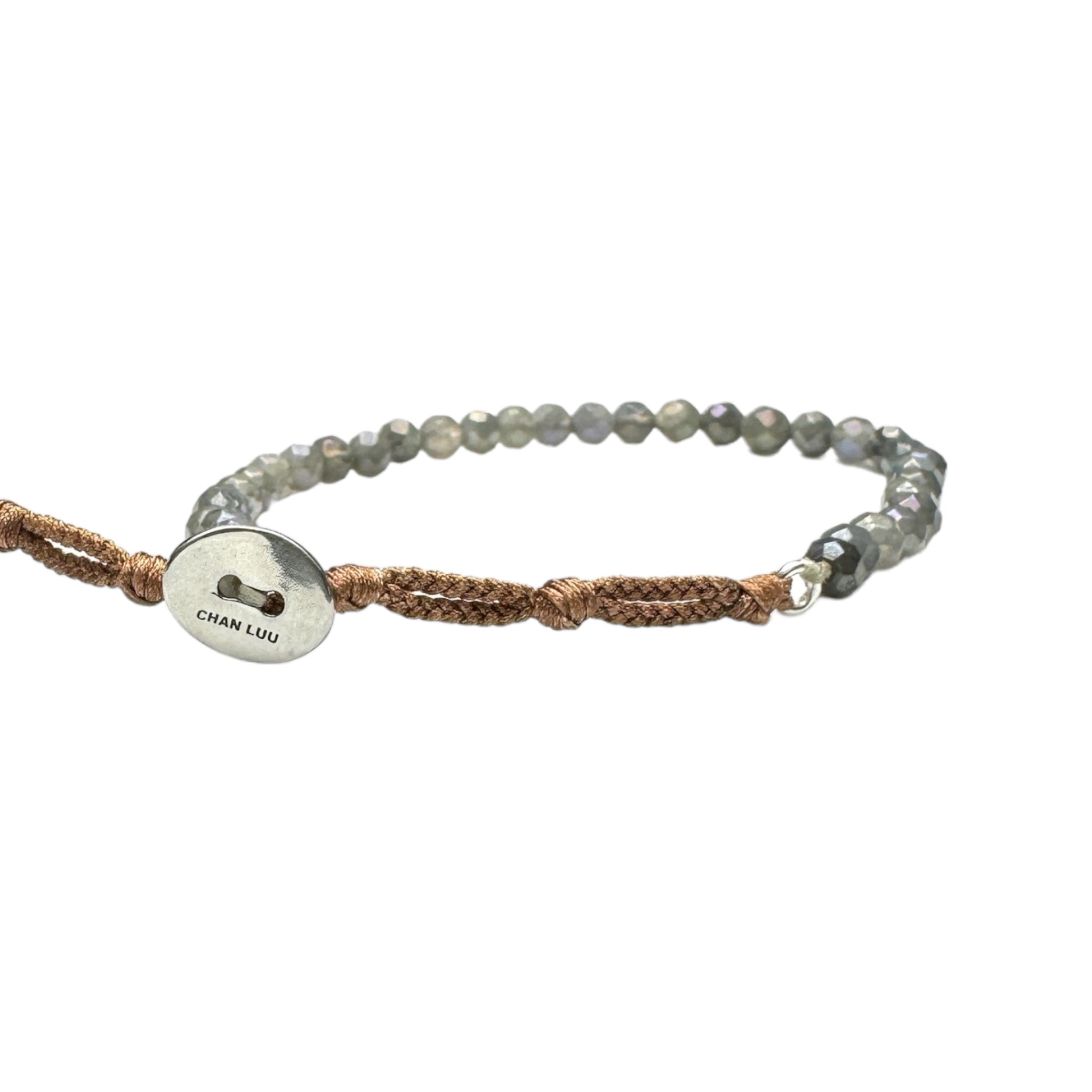 Chan Luu Single Wrap Beaded Bracelet in Mystic Labradorite and Sterling Silver