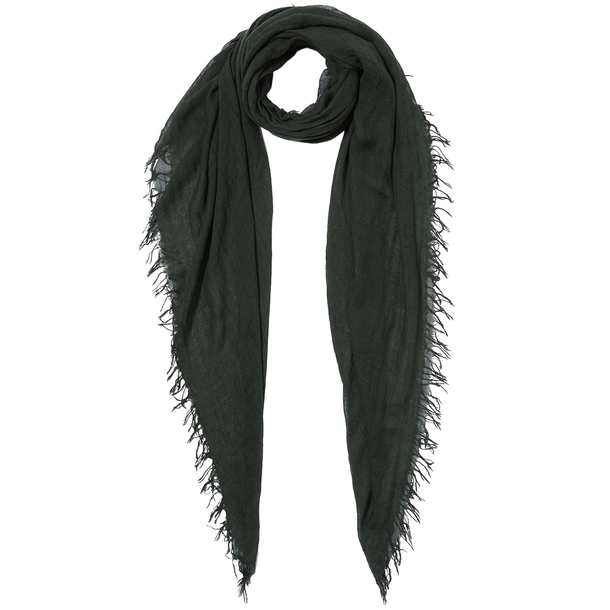 Chan Luu Cashmere and Silk Solid Scarf in Kombu Green