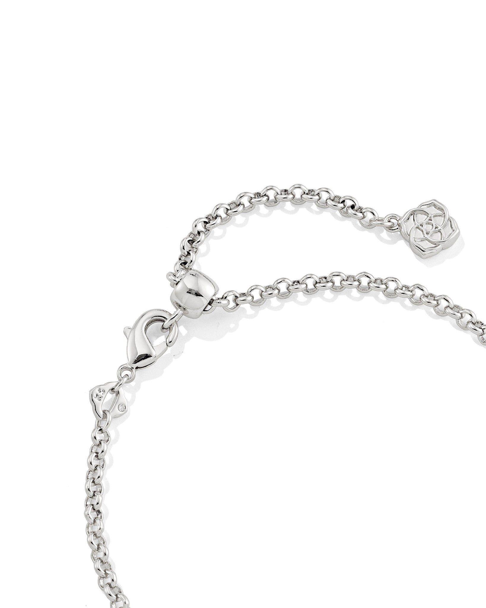 Kendra Scott Mallory Crystal Delicate Chain Bracelet in White CZ and Rhodium
