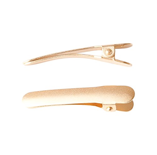 Ficcare Ficcaritos Hair Clip Pair in Matte Gold Plated