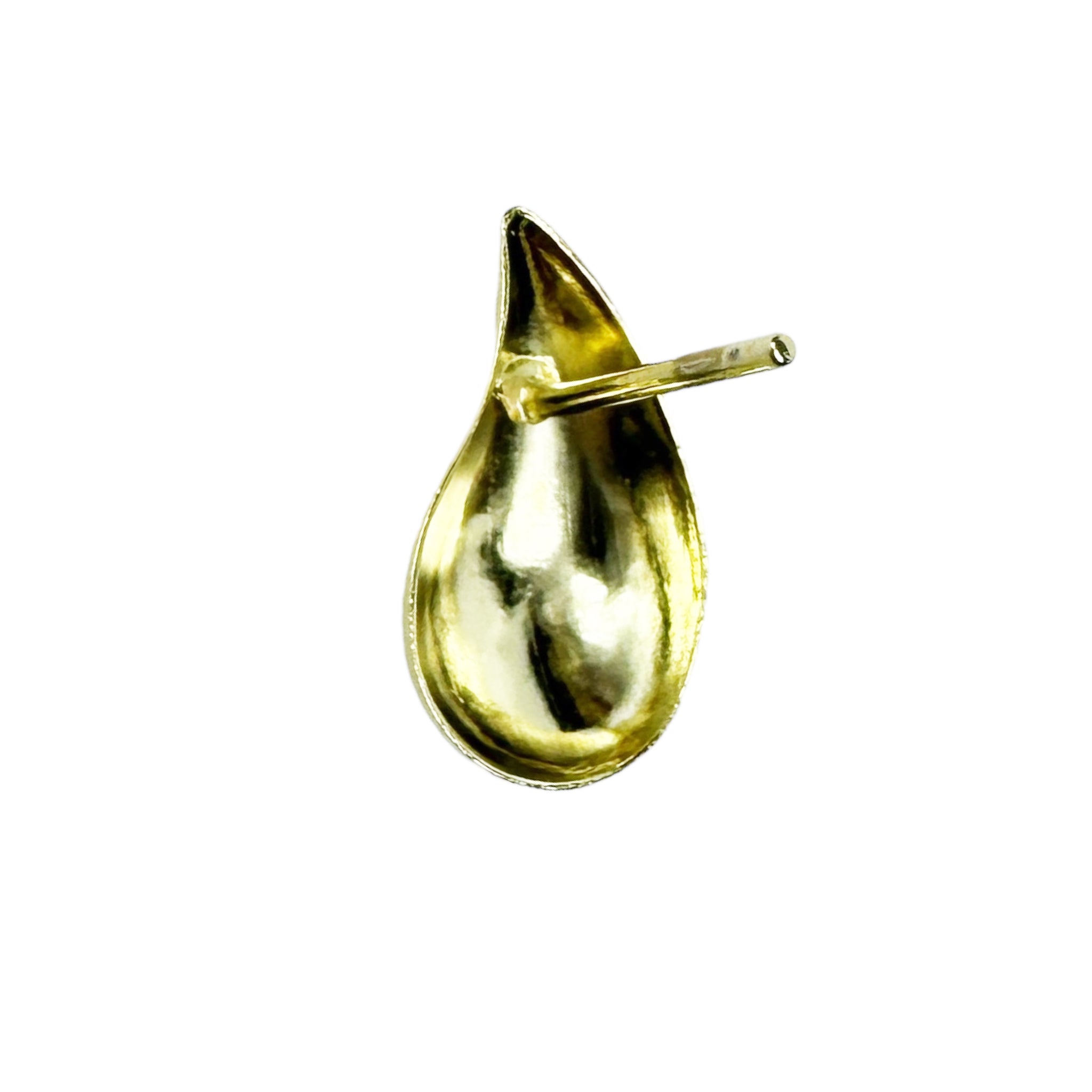 Sheila Fajl Petite Droplet Small Stud Earrings in 18k Brushed Gold Plated