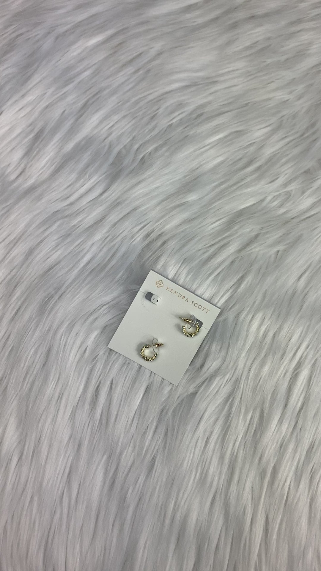 Kendra Scott Cailin Huggie Hoop Earrings in Aqua Crystal and Gold Plated