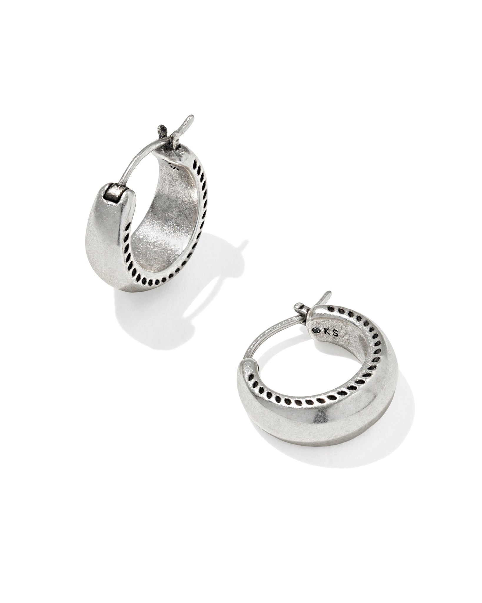 Kendra Scott Gabriella Set of Two Huggie Hoop Earrings in Mixed Metal Gold and Rhodium Plated