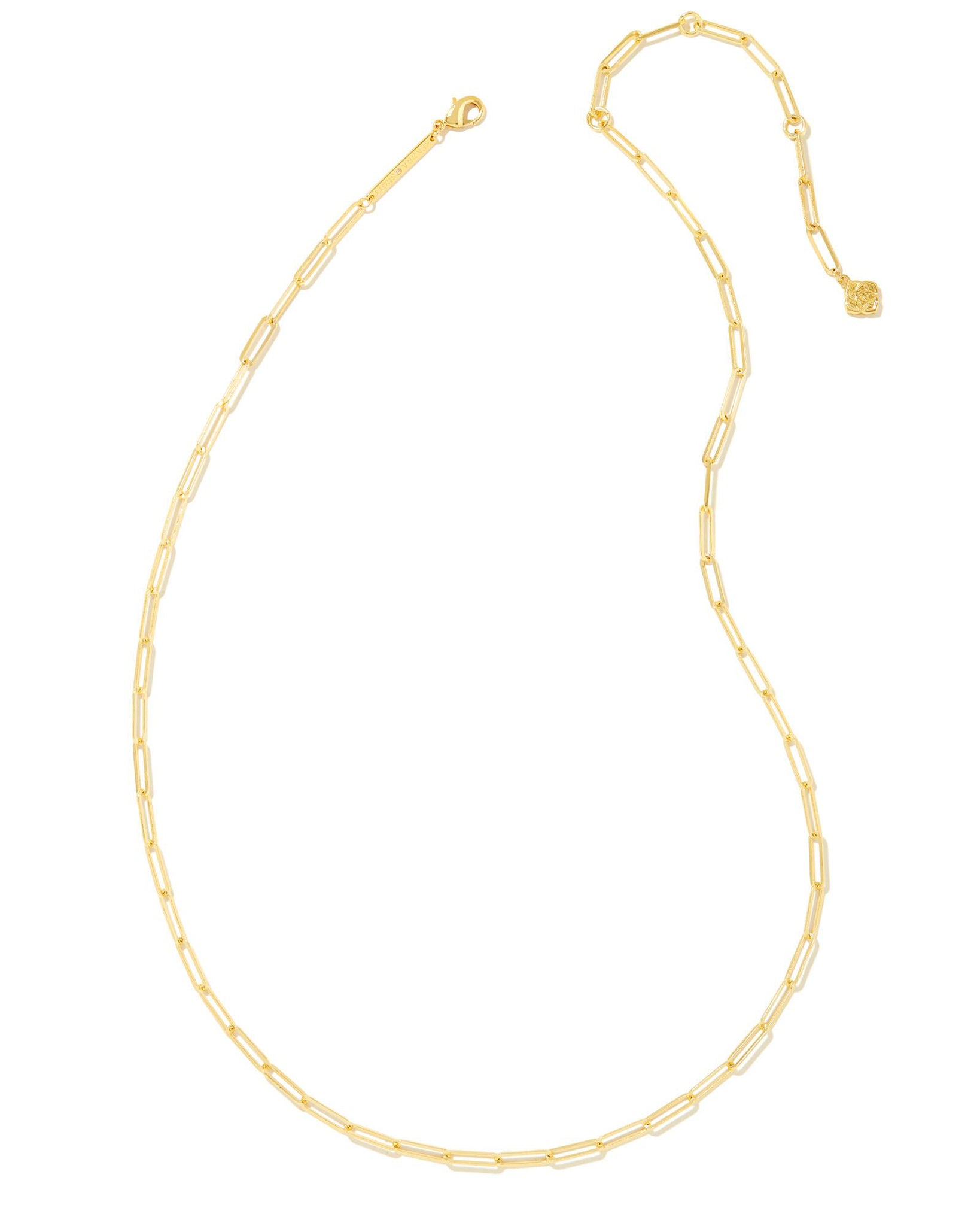 Kendra Scott Courtney Paperclip Chain Necklace in Gold Plated
