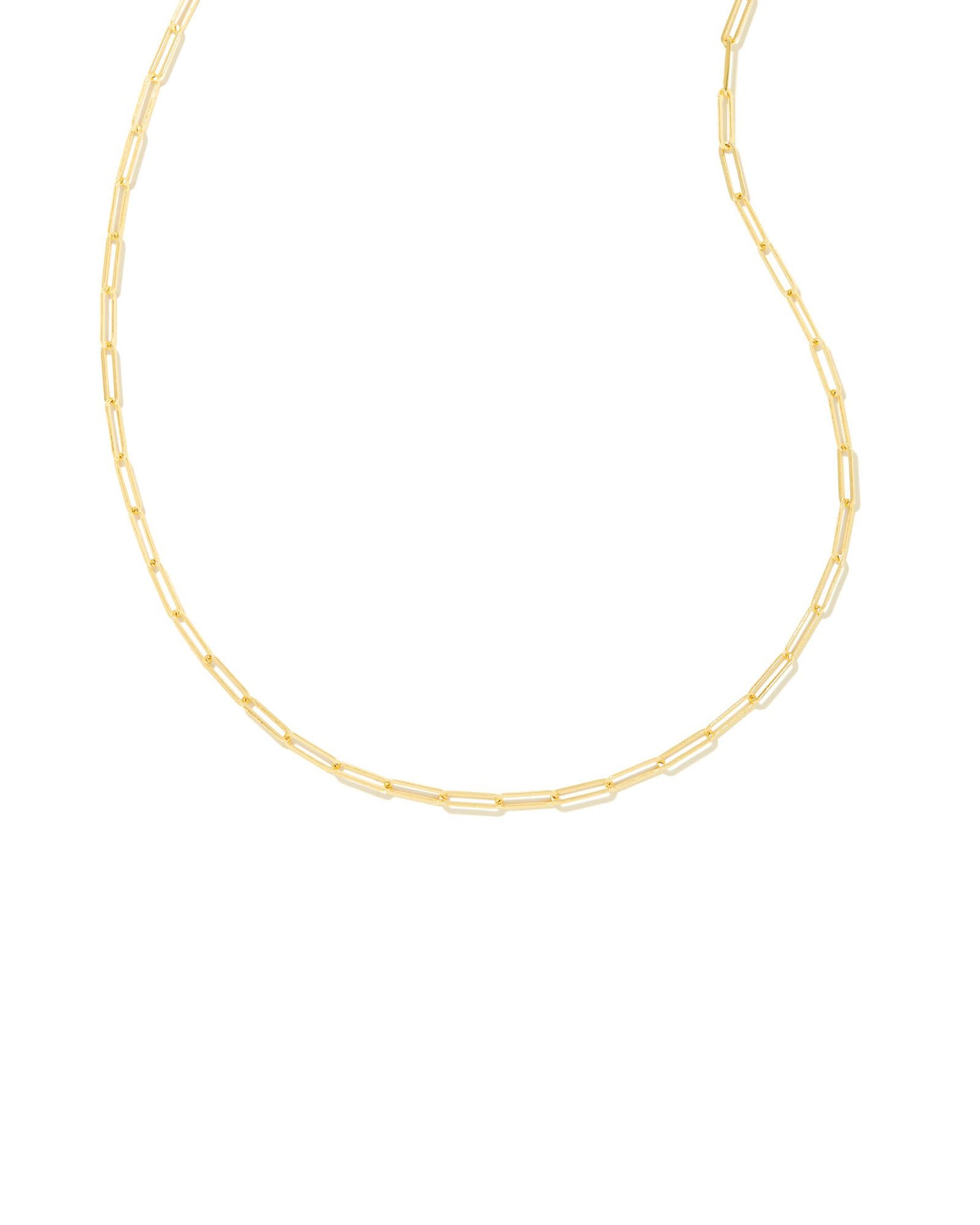 Kendra Scott Courtney Paperclip Chain Necklace in Gold Plated
