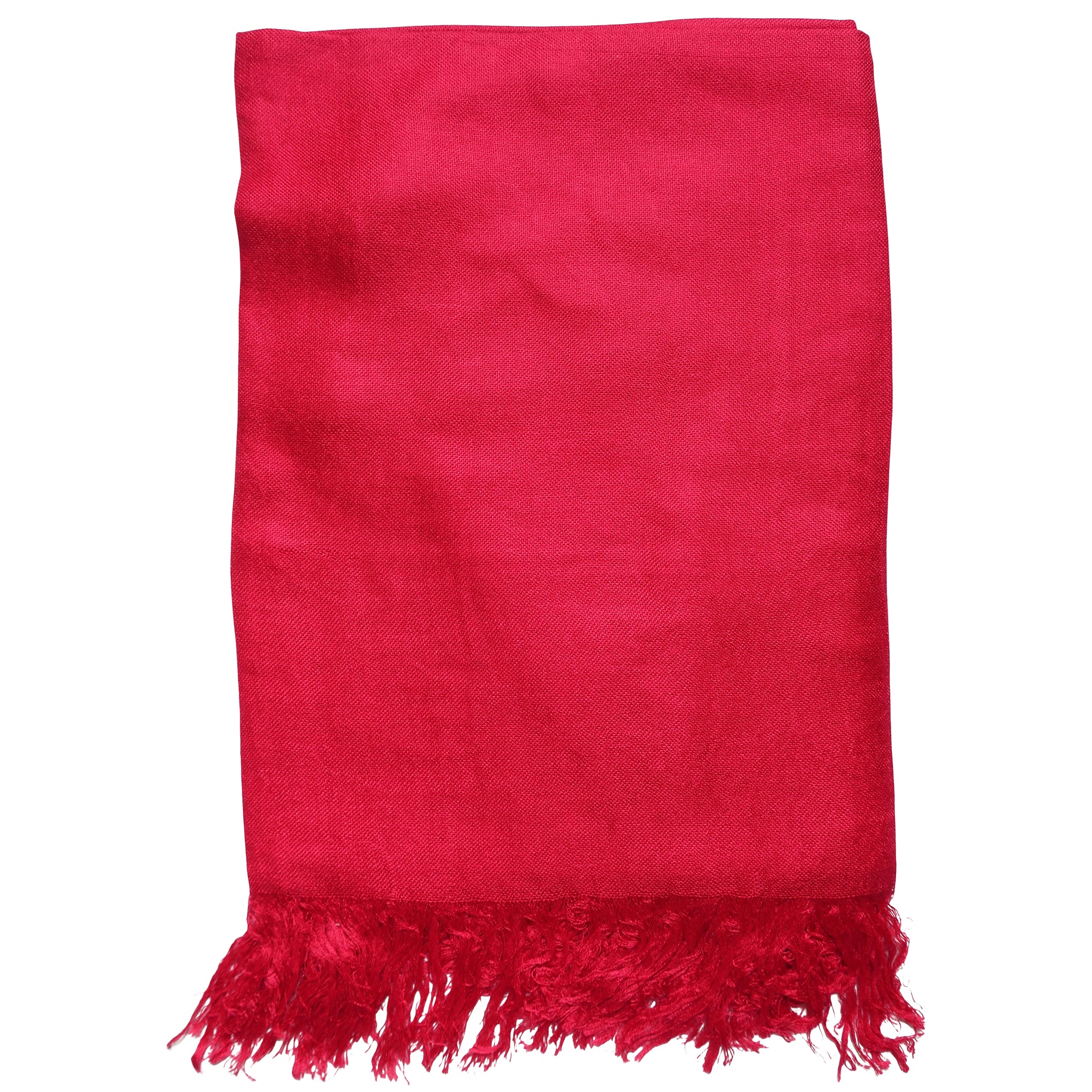 Blue Pacific Tissue Solid Modal and Cashmere Scarf Shawl in Chili Pepper Red