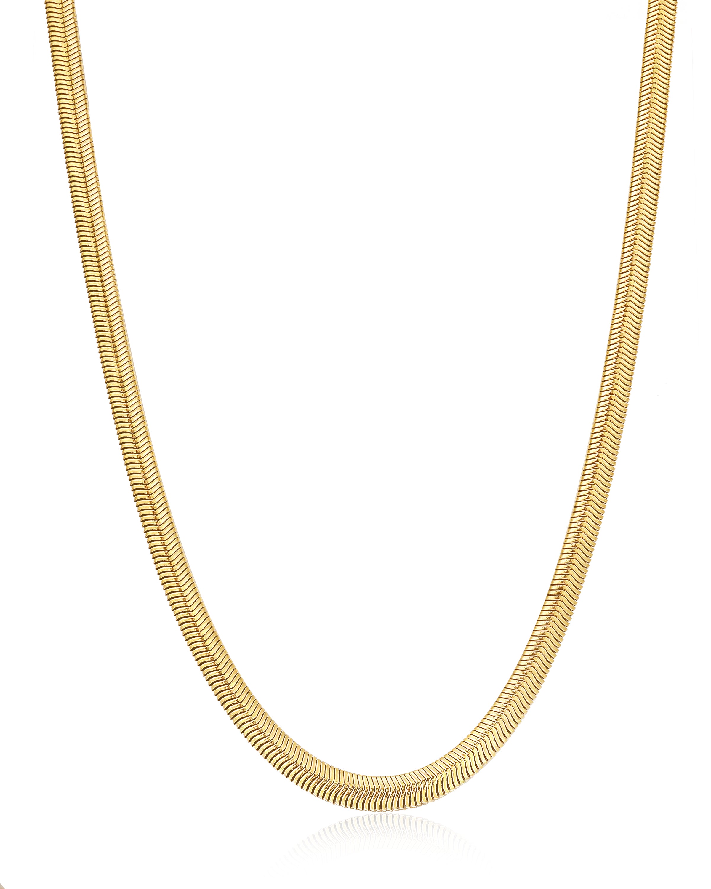 Luv Aj La Jolla Wavy Snake Chain Necklace in 18k Gold