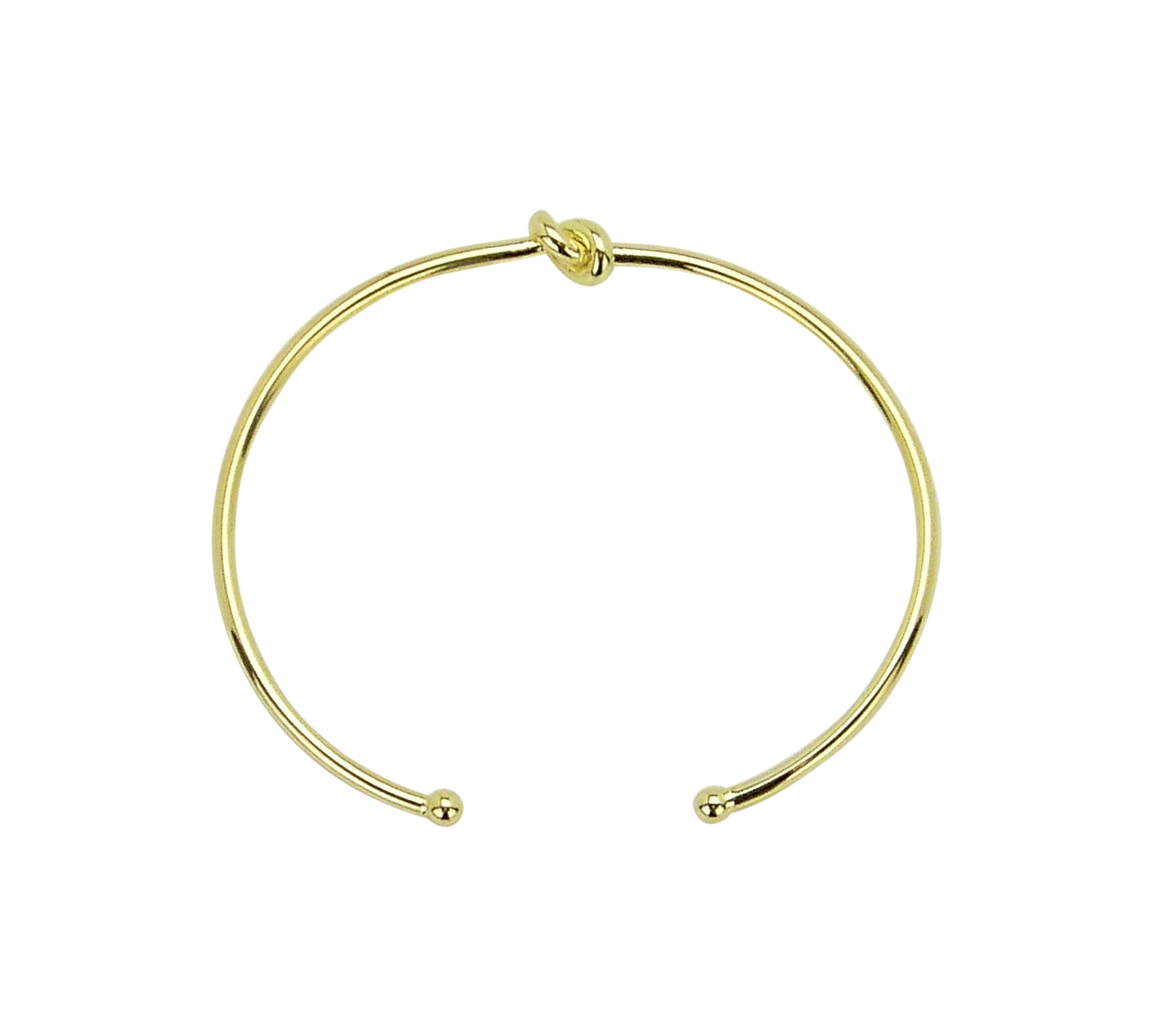 Sheila Fajl Classic Knot Bangle Bracelet in Polished Gold Plated