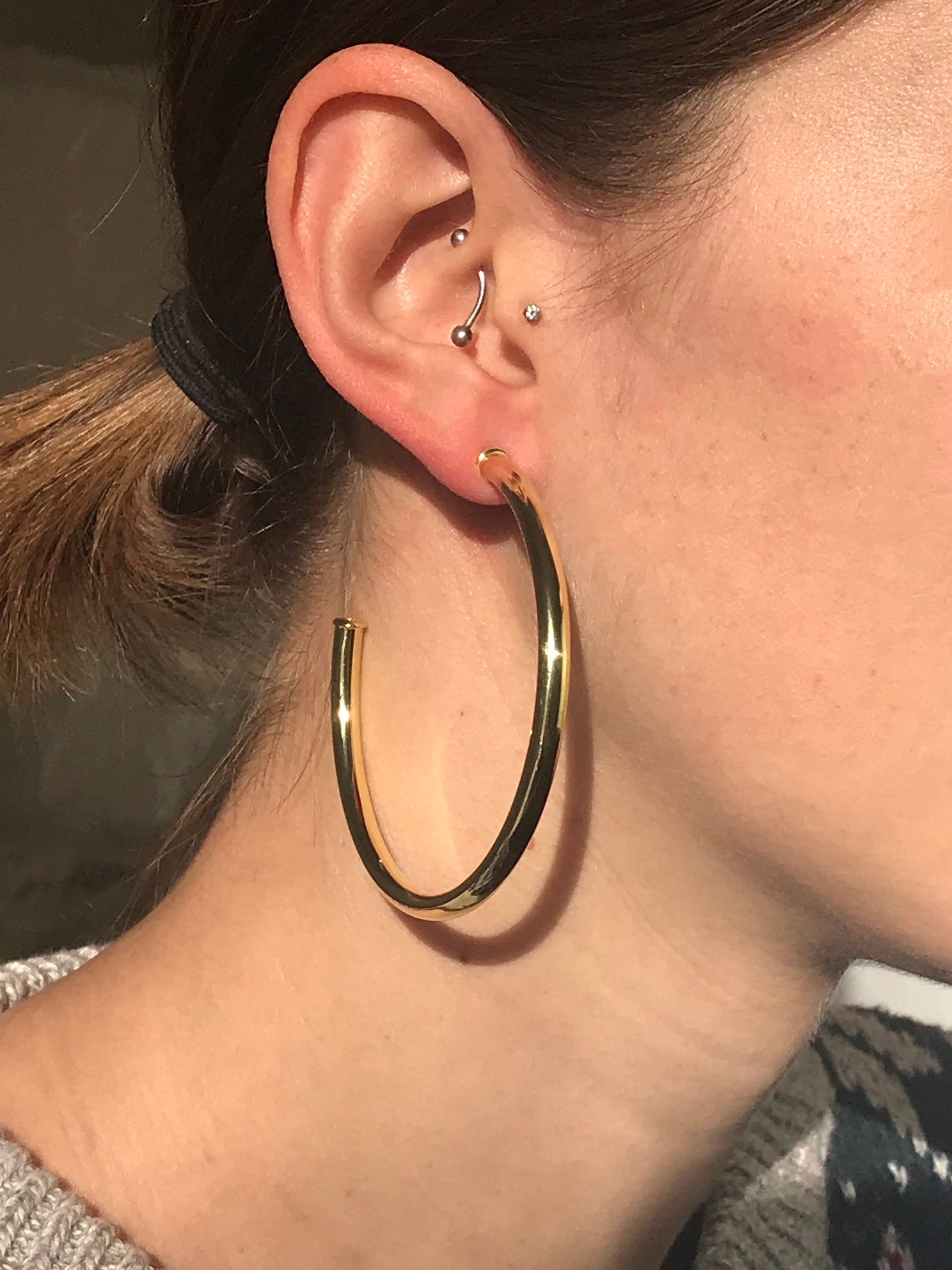 Sheila Fajl 2.25 Inch Everybody's Favorite Hoop Earrings in Polished Gold