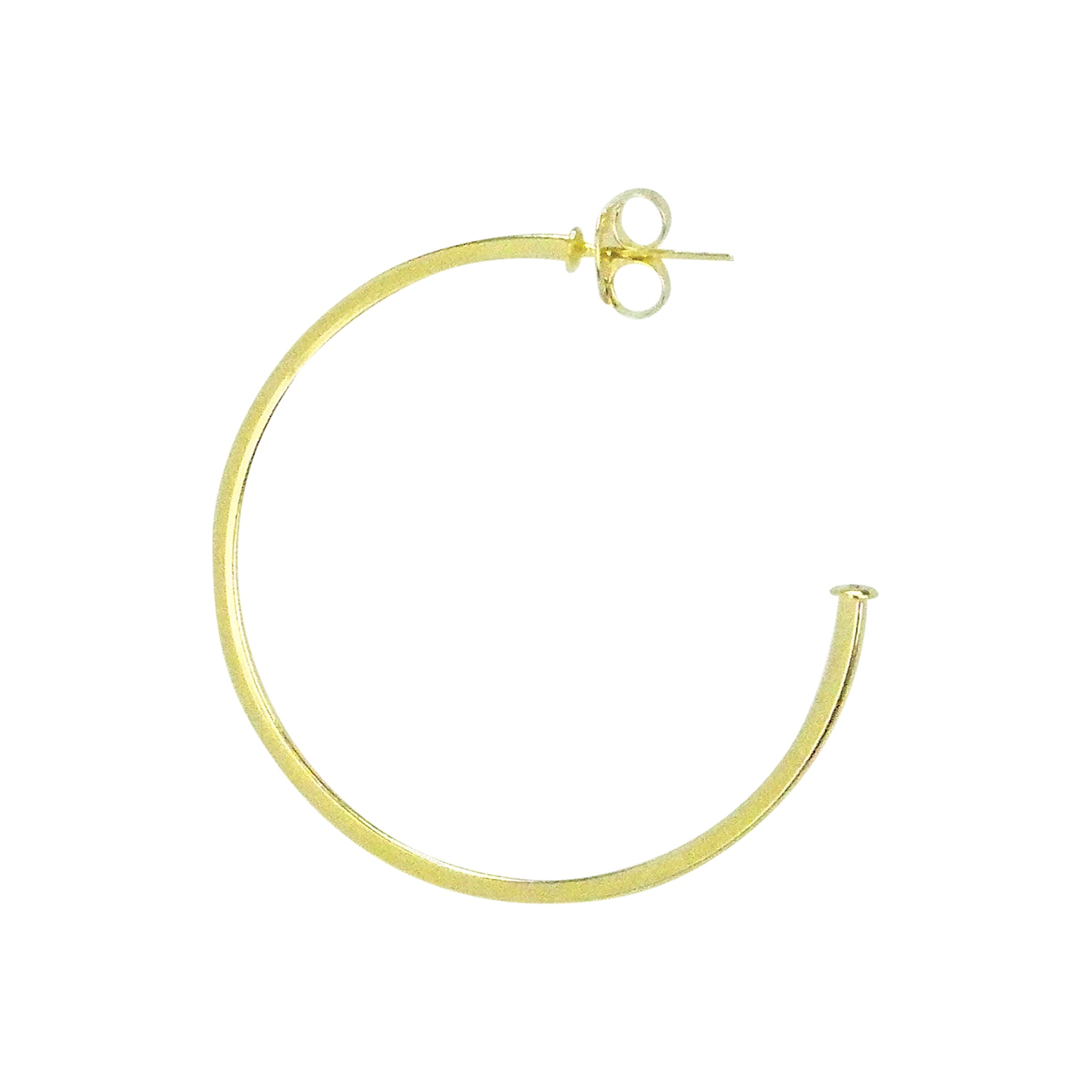 side image of Sheila Fajl Perfect Hoop Earrings in Polished Gold Plated