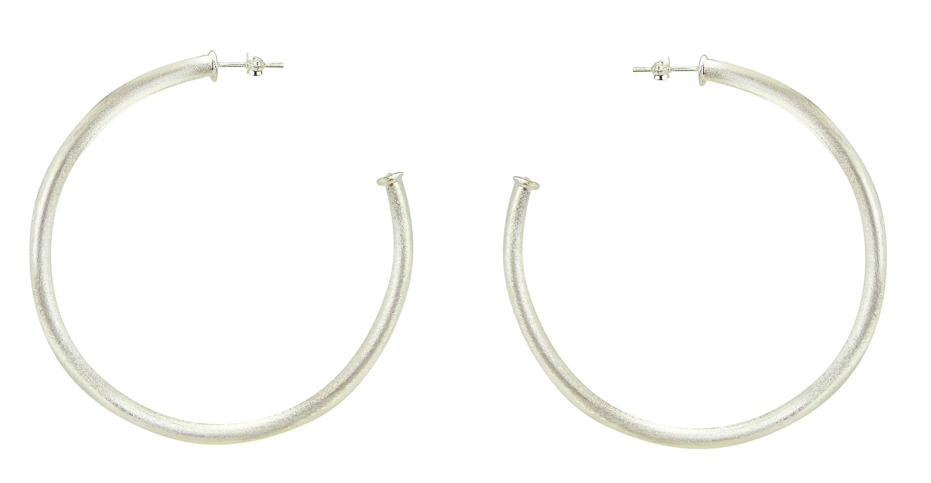 Sheila Fajl 2.25 Inch Everybody's Favorite Hoop Earrings in Silver