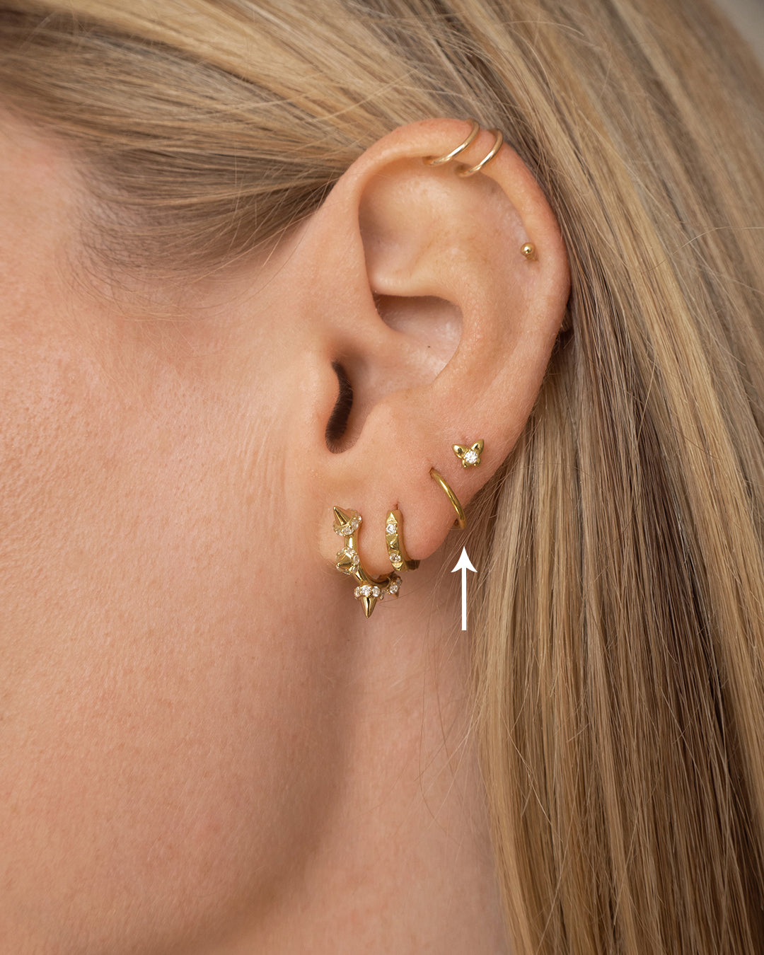 Luv Aj Endless Tiny Huggie Hoop Earrings in Polished 14k Gold Plated