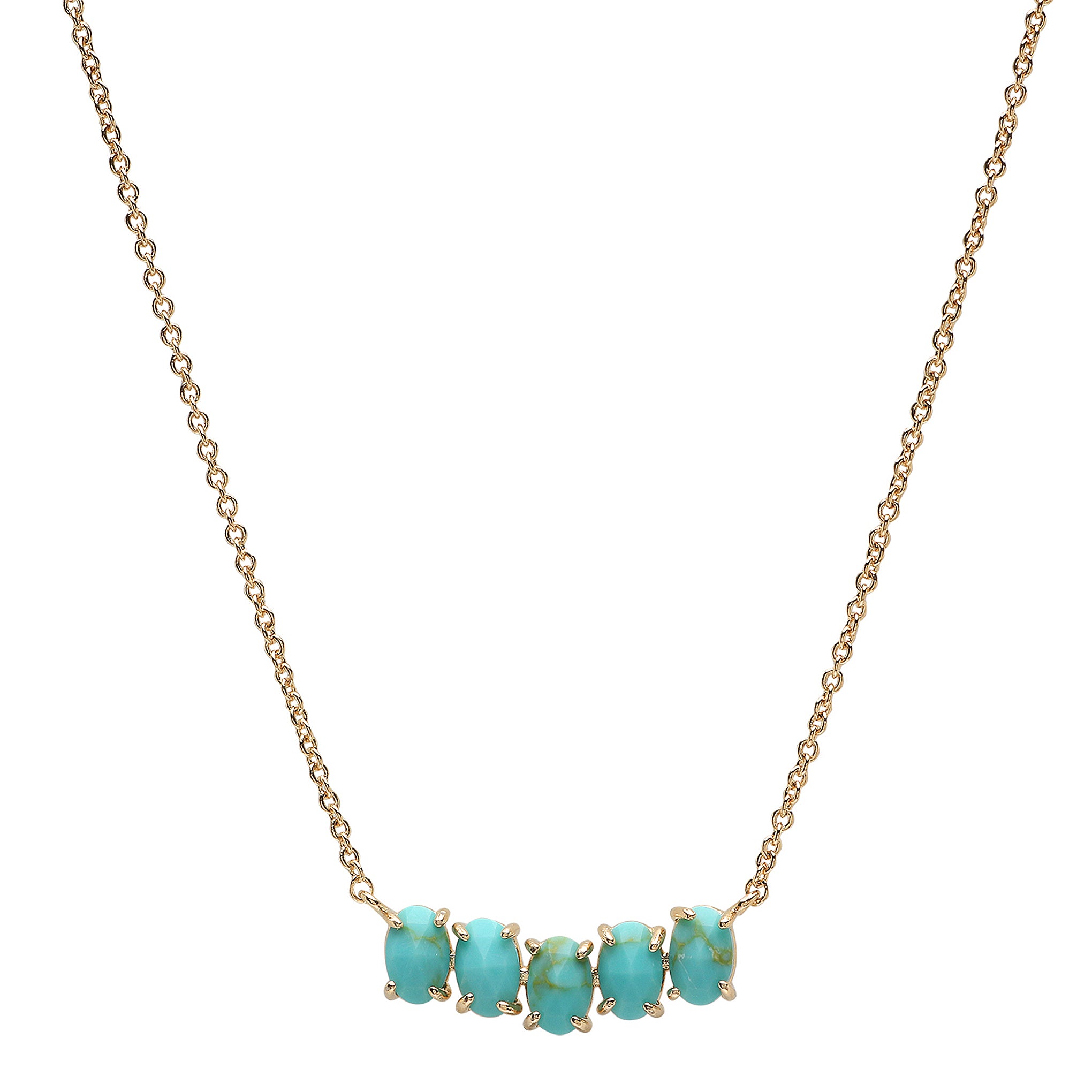 Tai Cluster Birthstone Pendant Necklace in 14k Gold Plated
