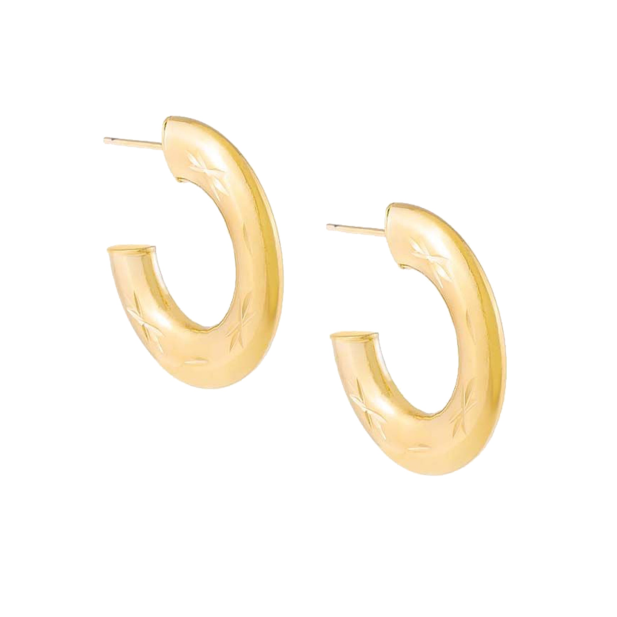 Adina Eden Celestial Arch Hoop Earring in 14k Gold Vermeil