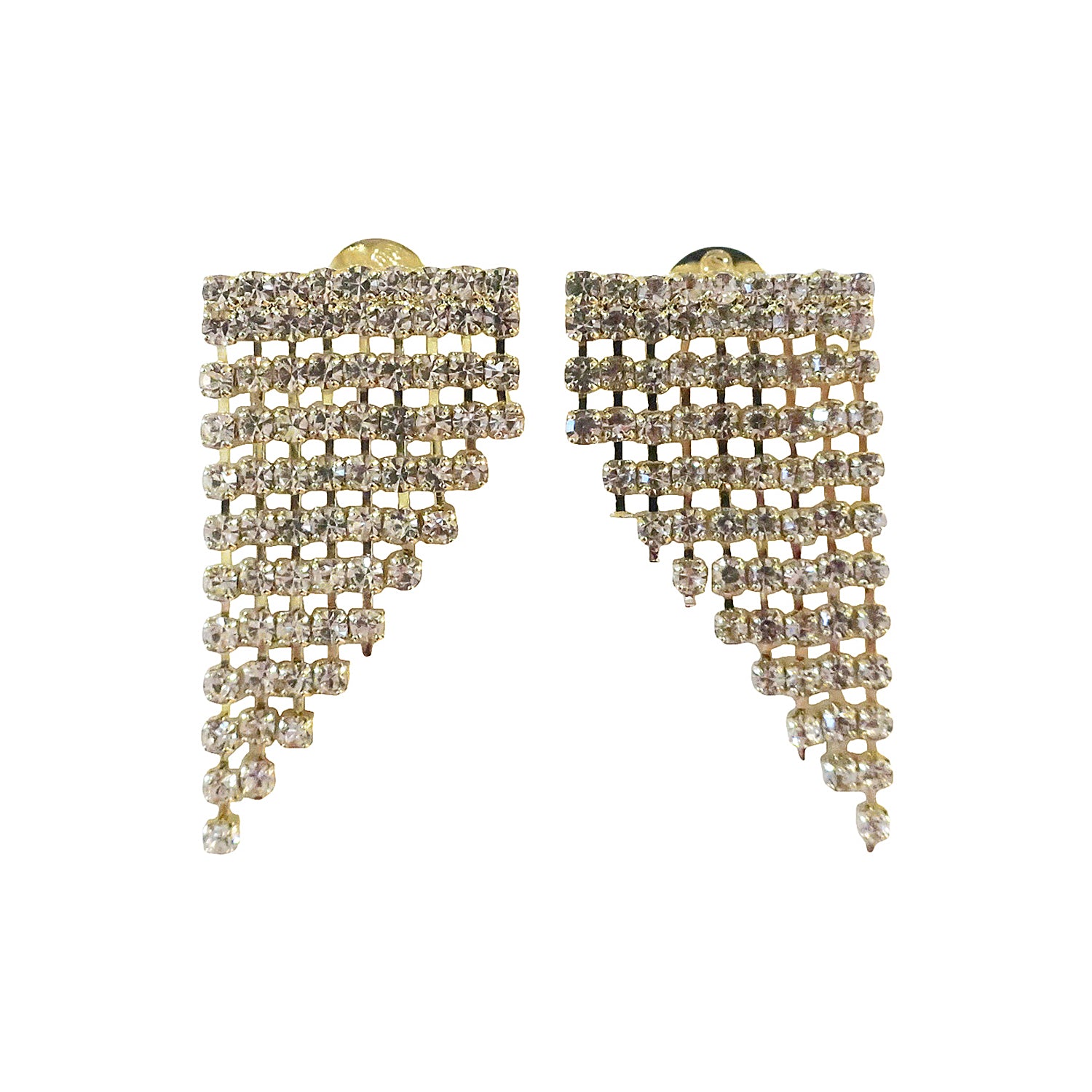 Sheila Fajl Josephine Chandelier Dangle Earrings in CZ and Gold Plated