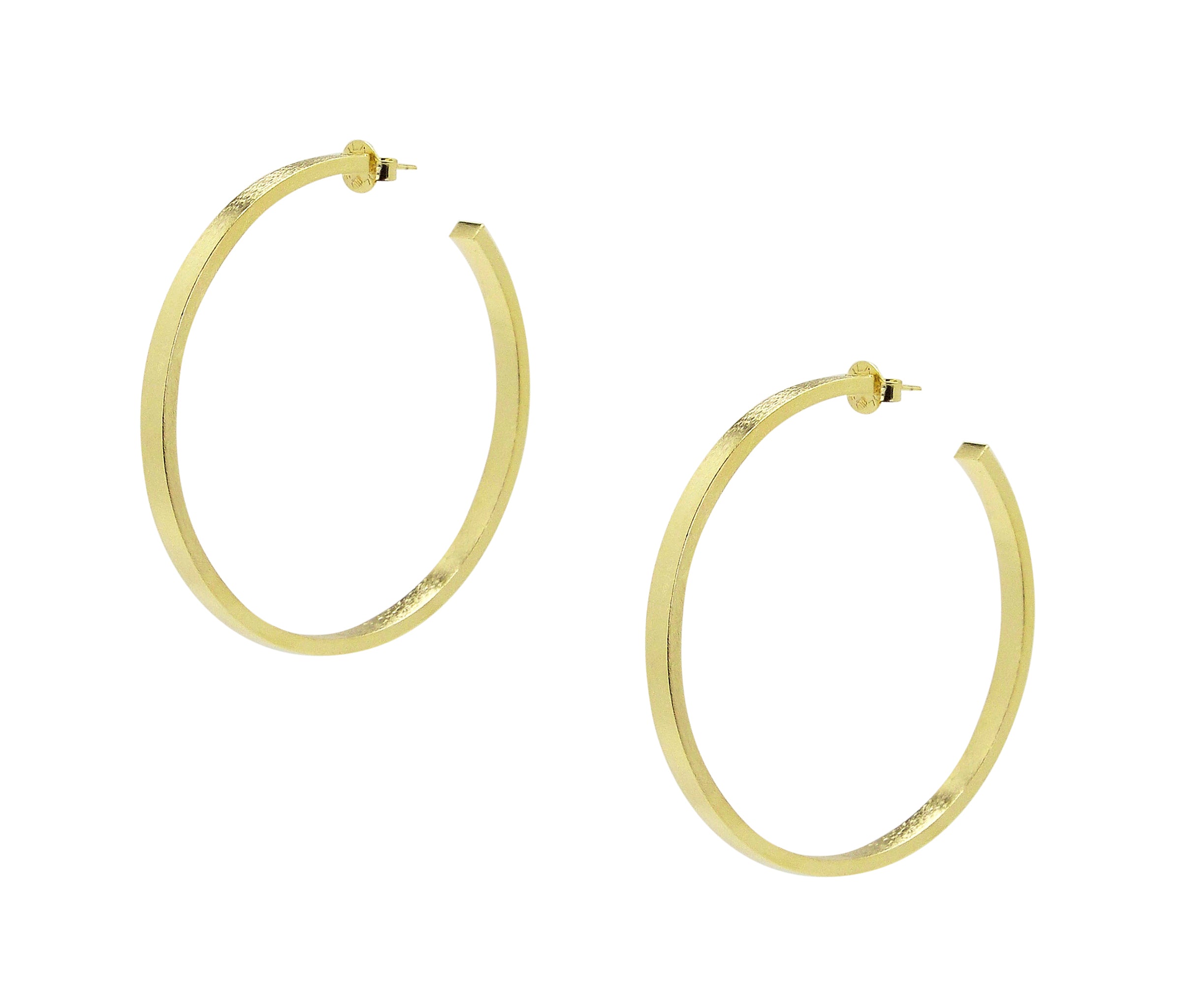 image of Sheila Fajl Lunaria Statement Hoop Earrings in Gold Plated