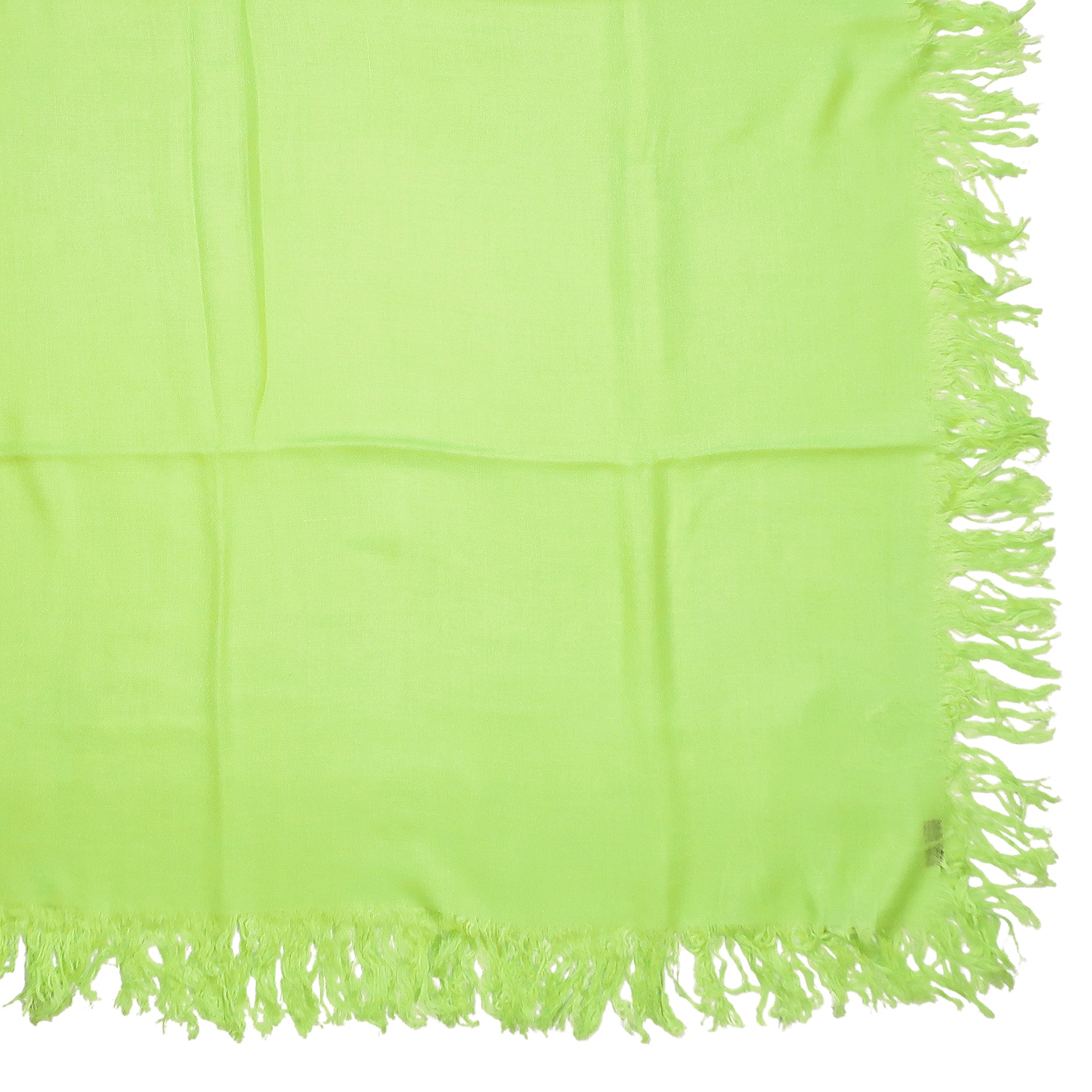 Blue Pacific Tissue Solid Modal and Cashmere Scarf Shawl in Lime Green