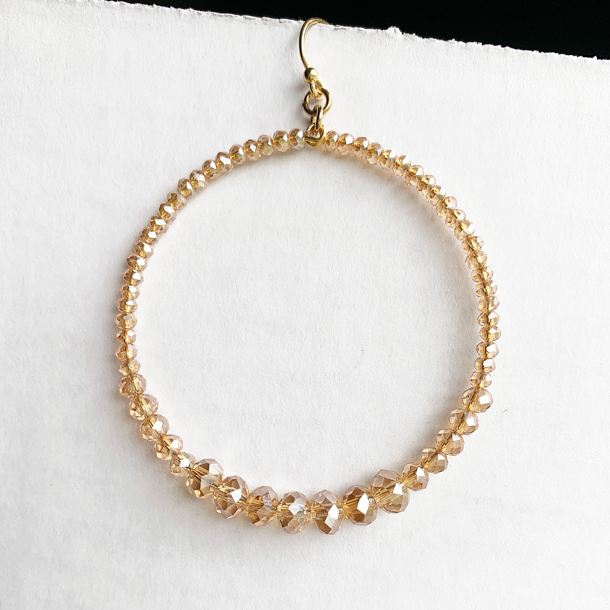 Chan Luu Gold Hoop with Graduated Sunflower Crystals
