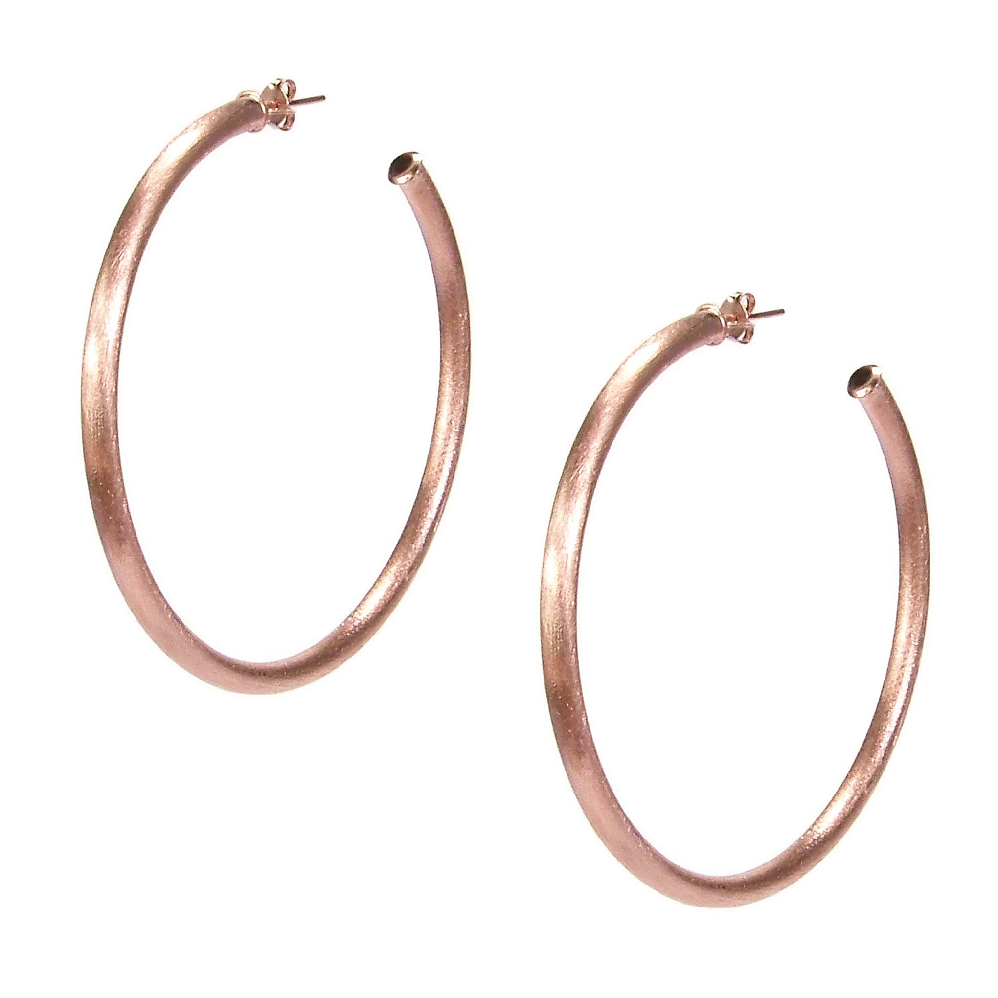 Sheila Fajl Liana Statement Tubular Hoop Earrings in Rose Gold