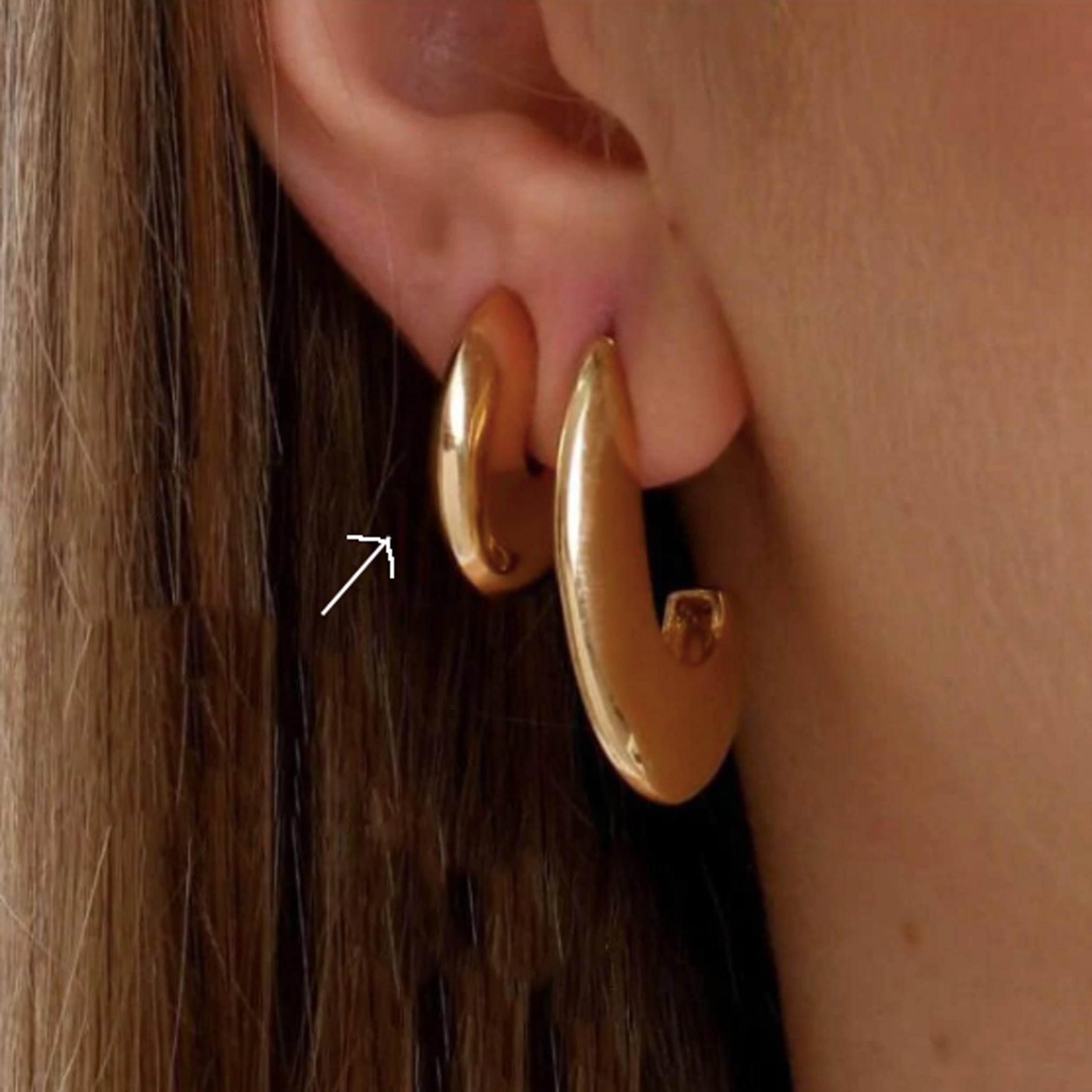Sheila Fajl Small Miriad Hoop Earrings in Brushed Gold Plated