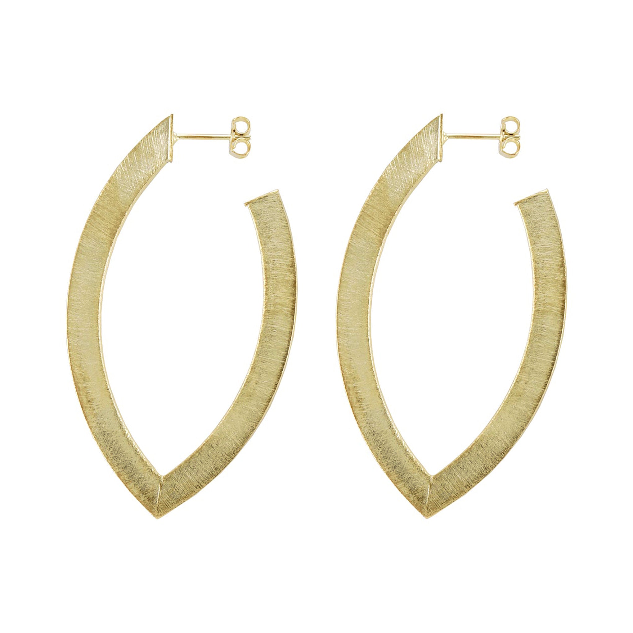 Sheila Fajl Smaller Alba Hoop Earrings in 18k Brushed Gold Plated