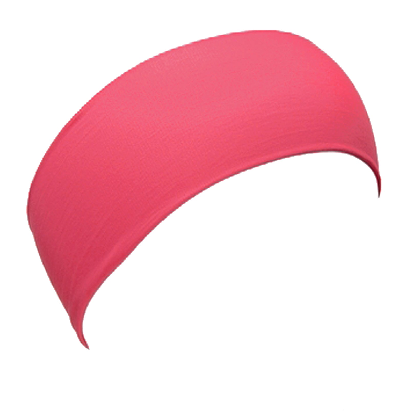L. Erickson Italian Bandeau Stretch Headband in Bright Guava Pink