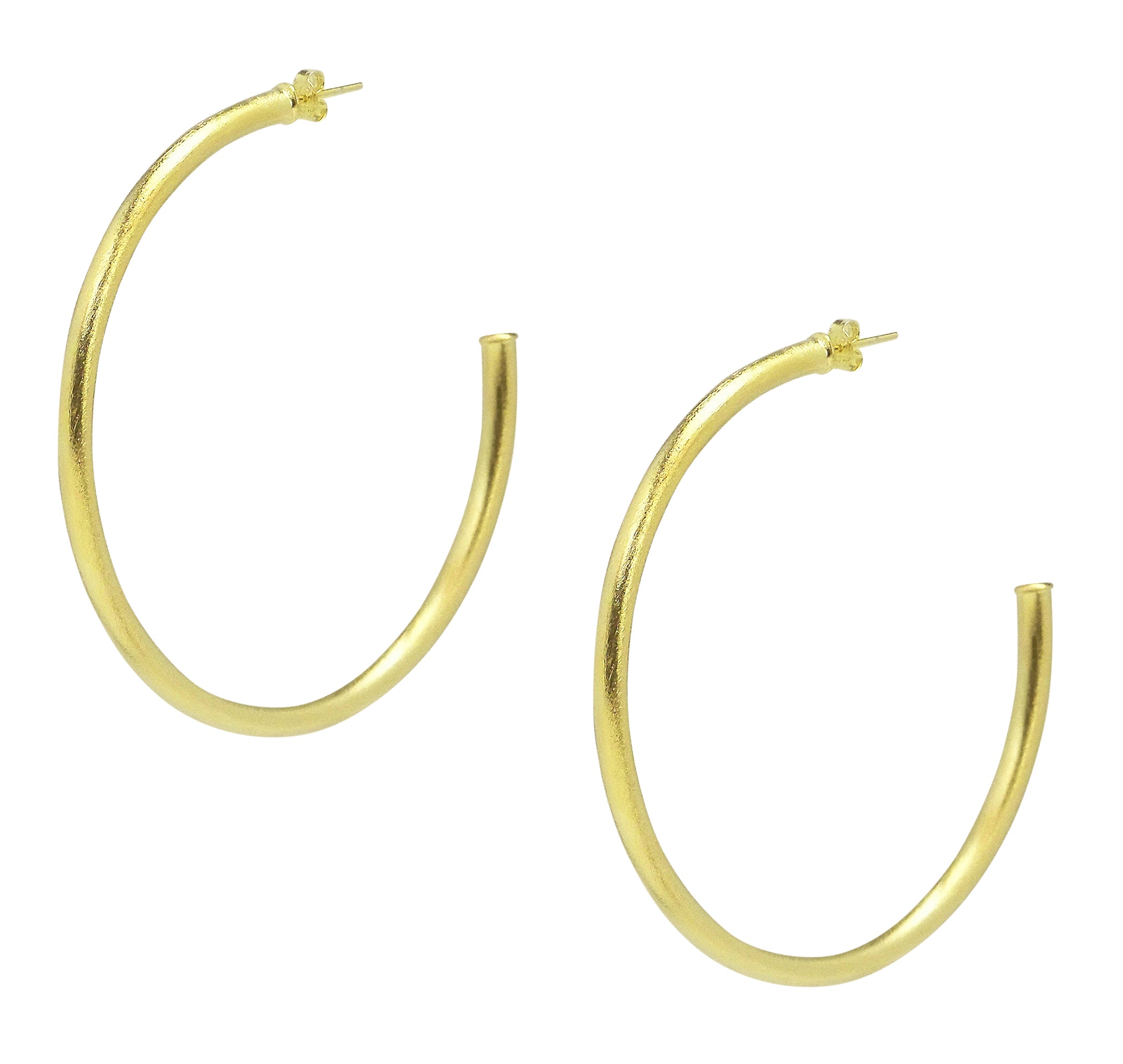 Pair of Sheila Fajl Liana Tubular Hoop Earrings in Gold