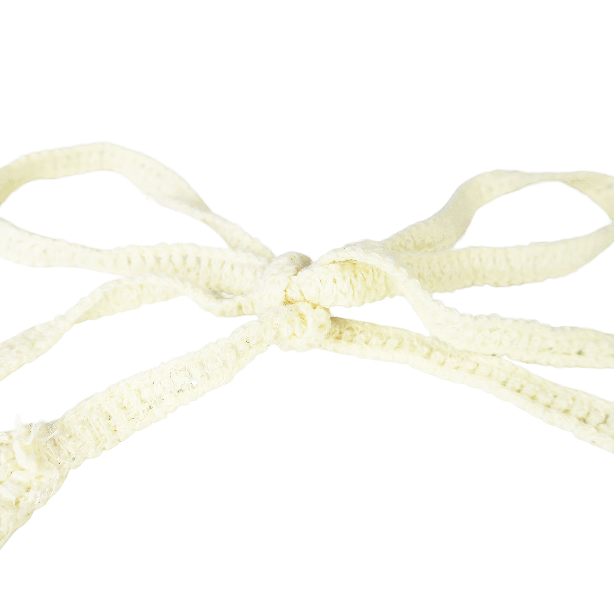 Solar Eclipse Western Hand Knit Crochet Bandana Hair Scarf in White
