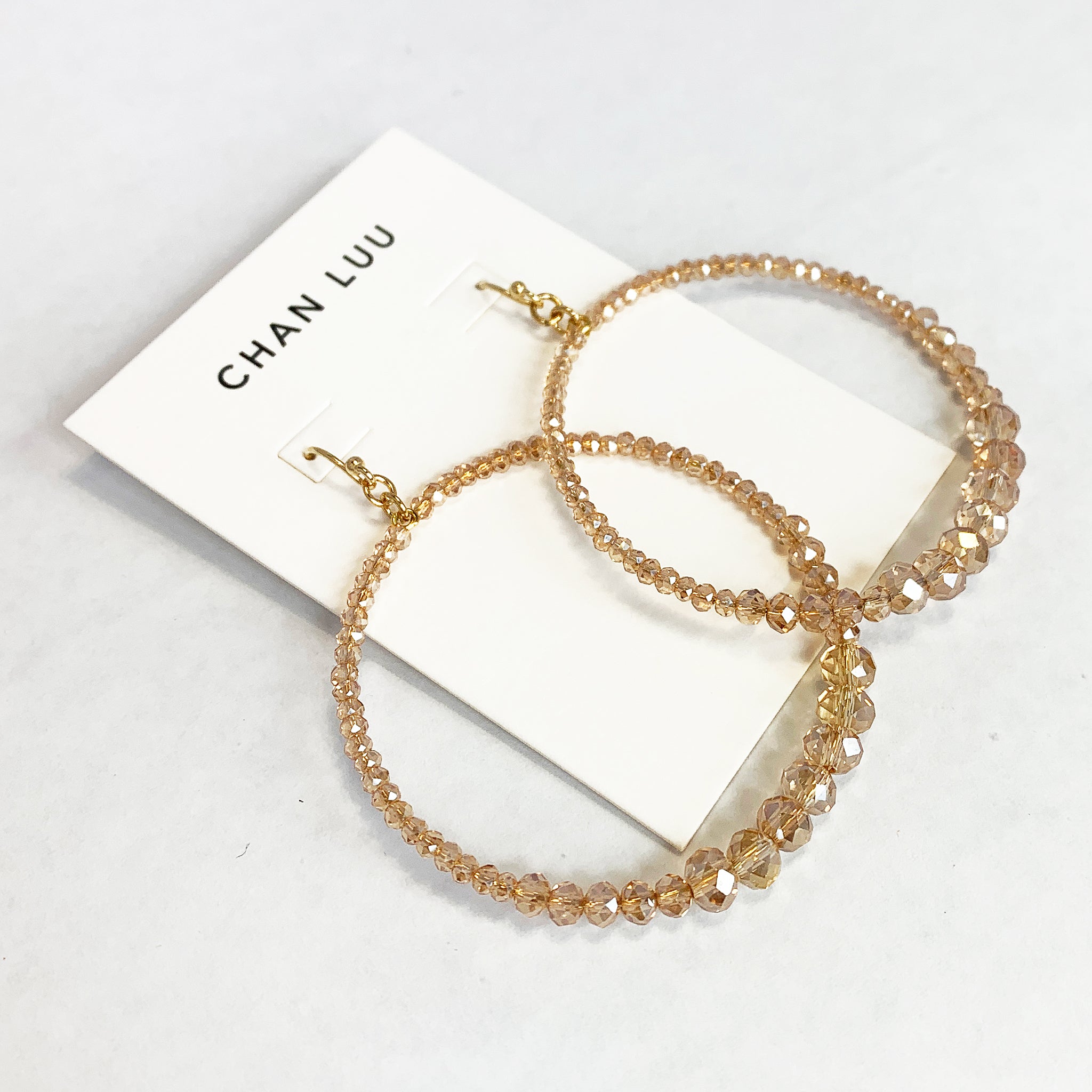 Chan Luu Gold Hoop with Graduated Sunflower Crystals