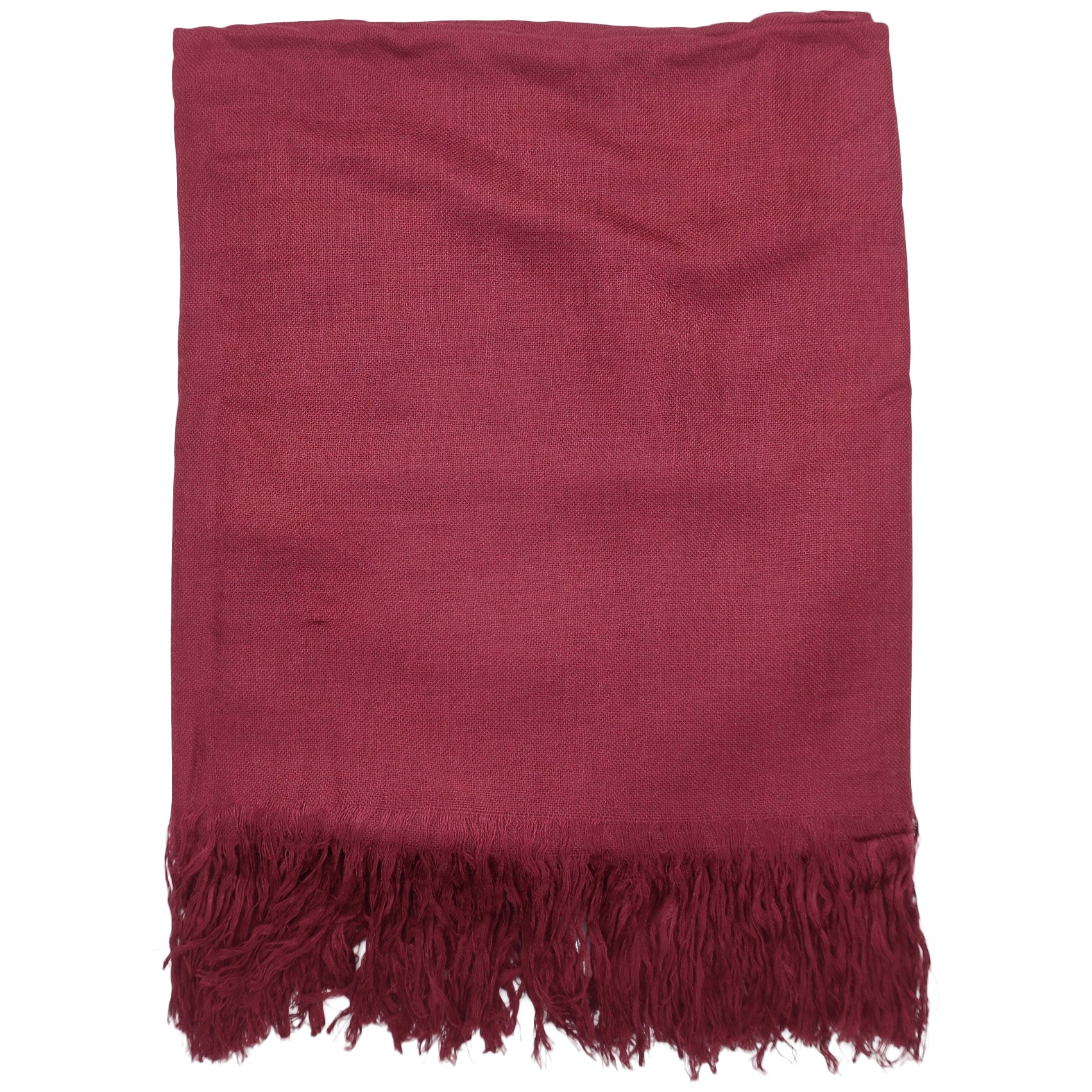 Blue Pacific Tissue Solid Modal and Cashmere Scarf in Pomegranate