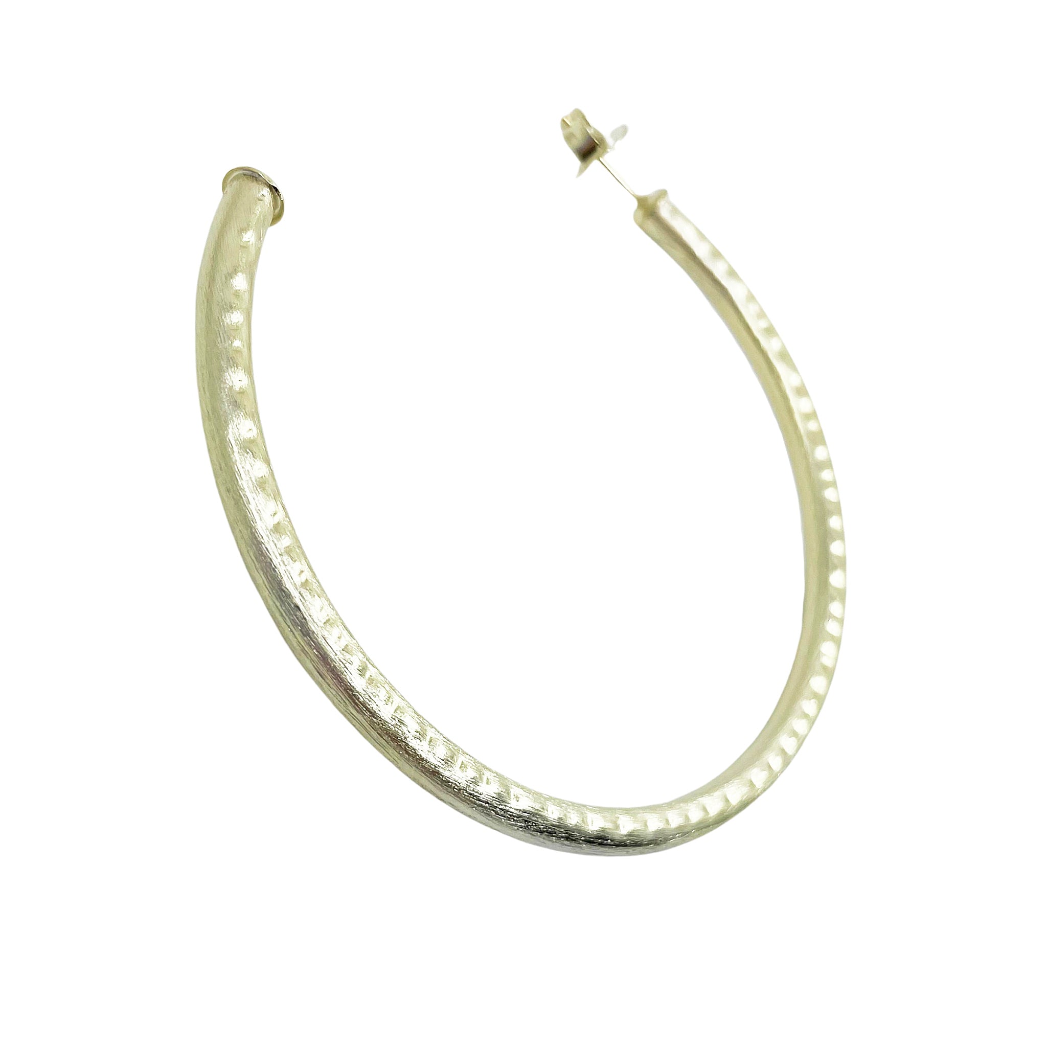 Sheila Fajl Large 2.5 Inch Everybody's Favorite Hammered Hoop Earrings in Gold