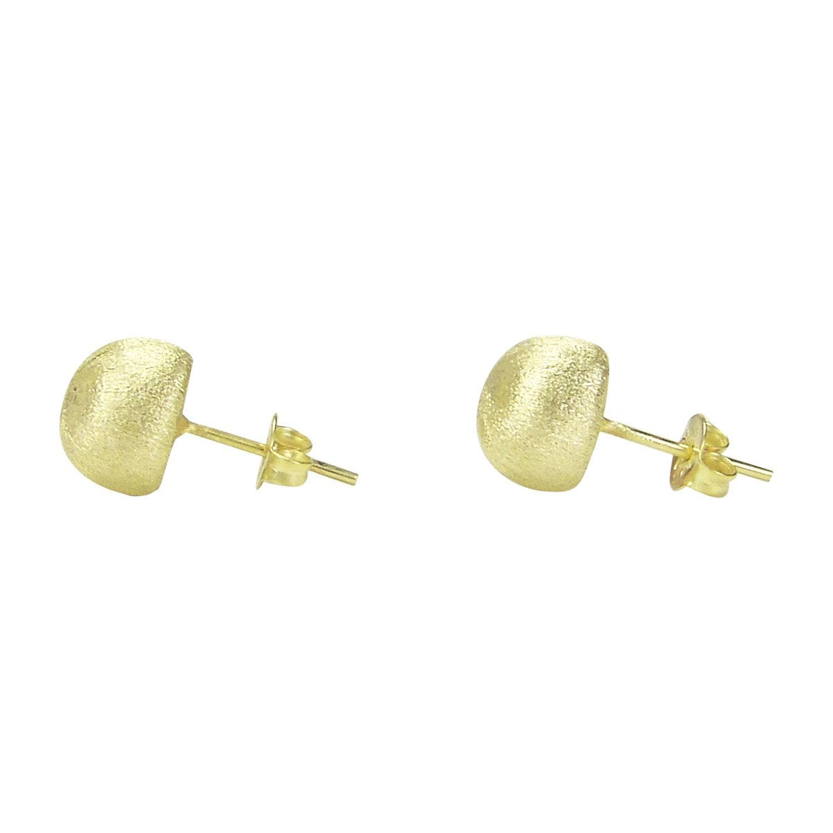 Side View of Sheila Fajl Lilou Ball Stud Earrings in Gold