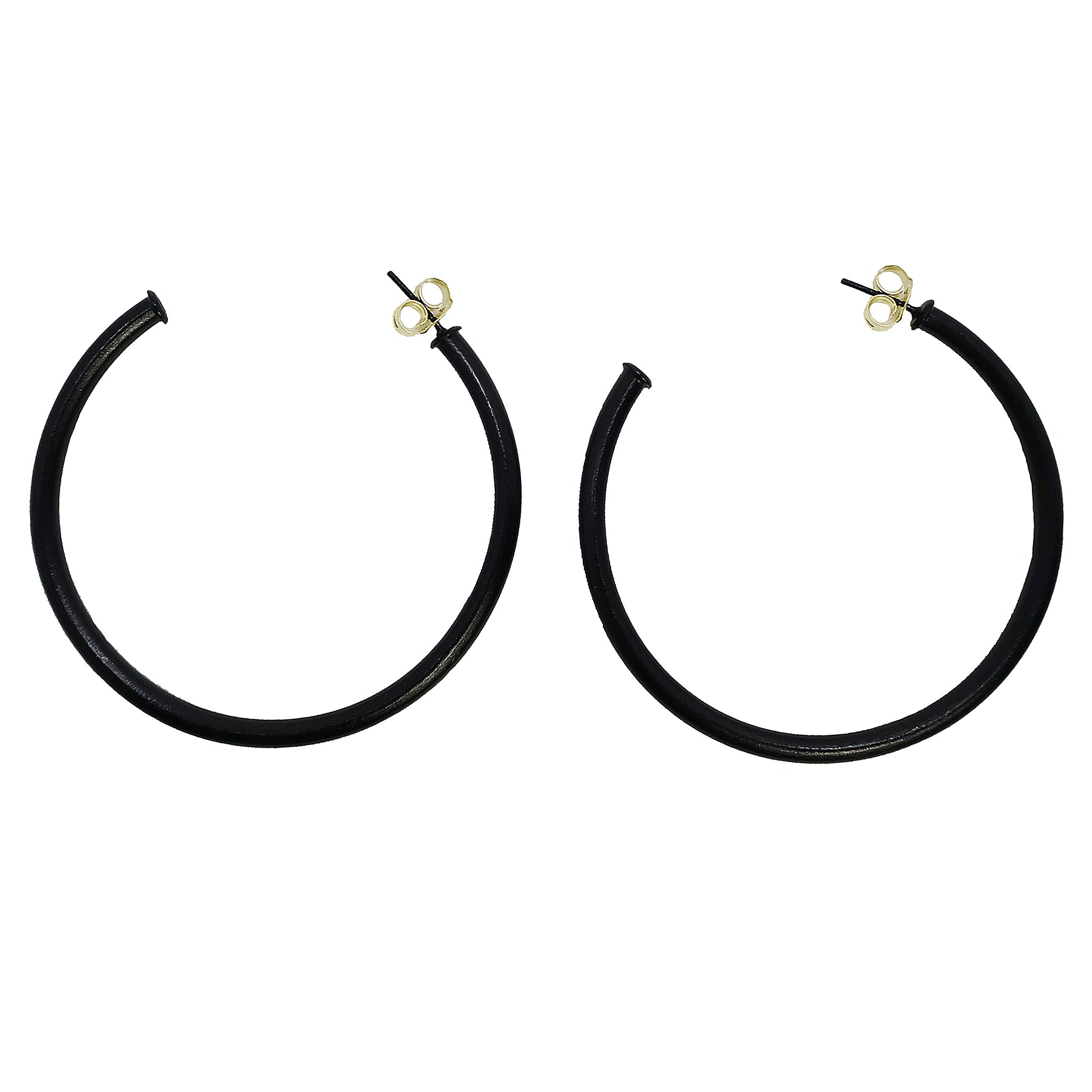 Sheila Fajl 2.5 Inch Everybody's Favorite Hoop Earrings in Painted Black