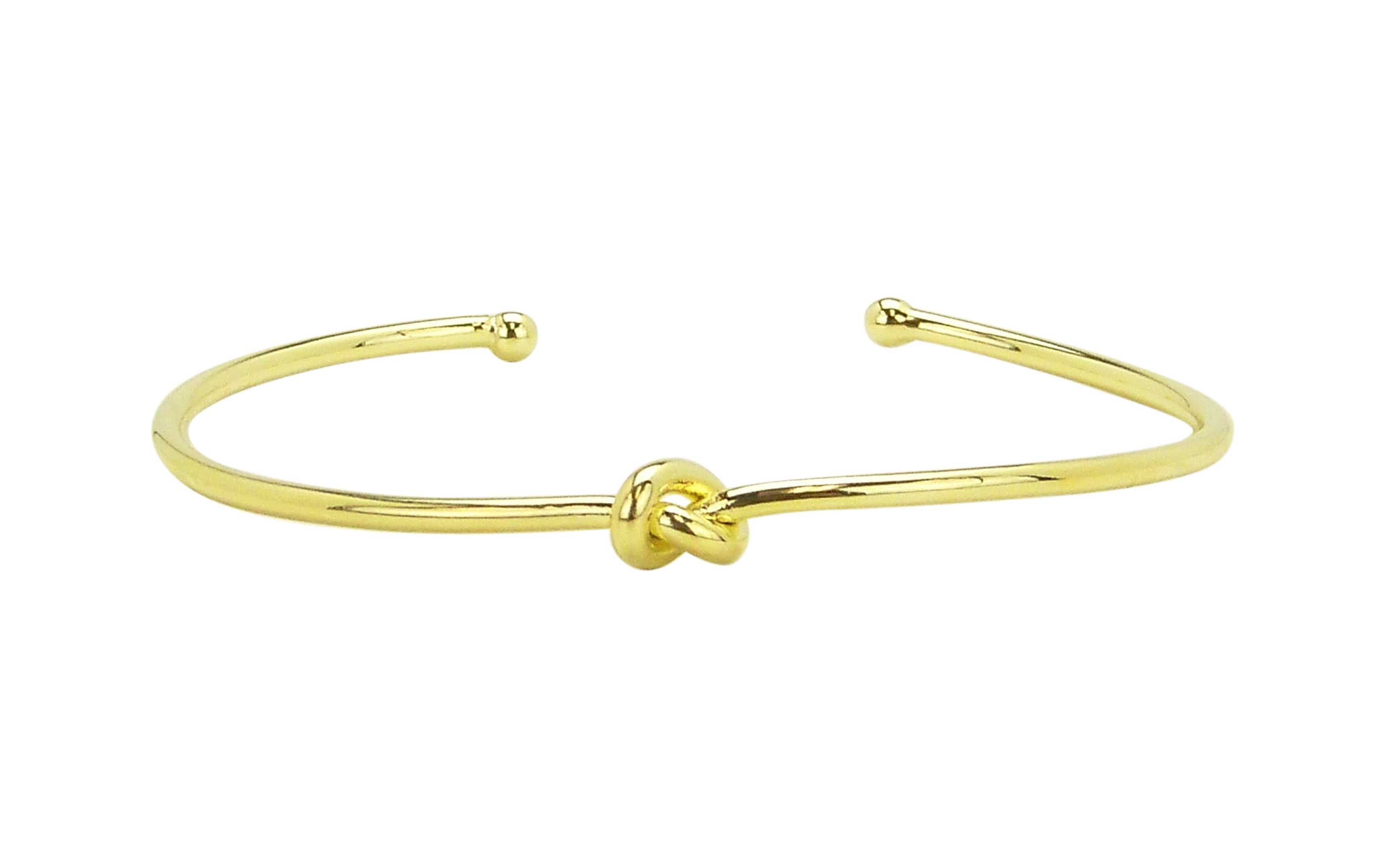 Sheila Fajl Classic Knot Bangle Bracelet in Polished Gold Plated