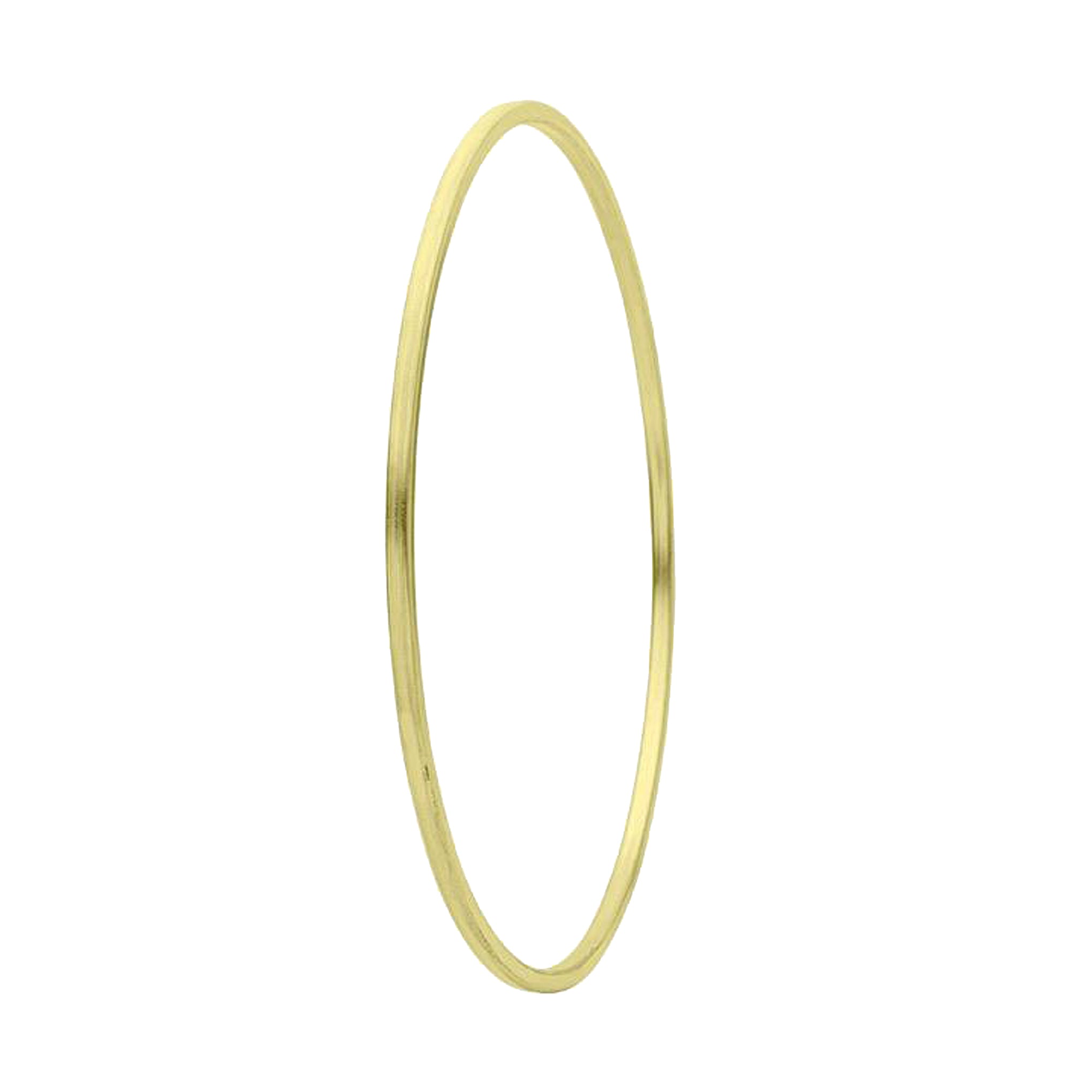 Sheila Fajl Thin Flat Square Bangle in Gold Plated