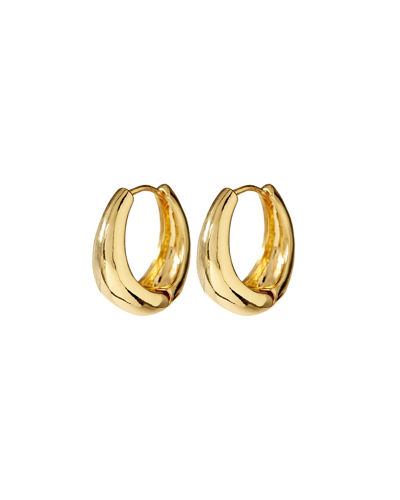 Luv Aj Marbella Teardrop Hoop Earrings in Polished Antique 14k Gold Plated