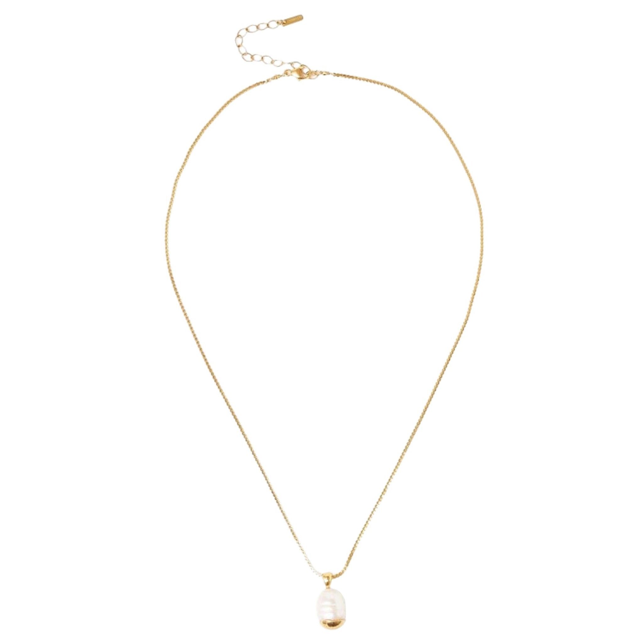 Chan Luu Gold-Dipped Pearl Pendant Necklace in Gold