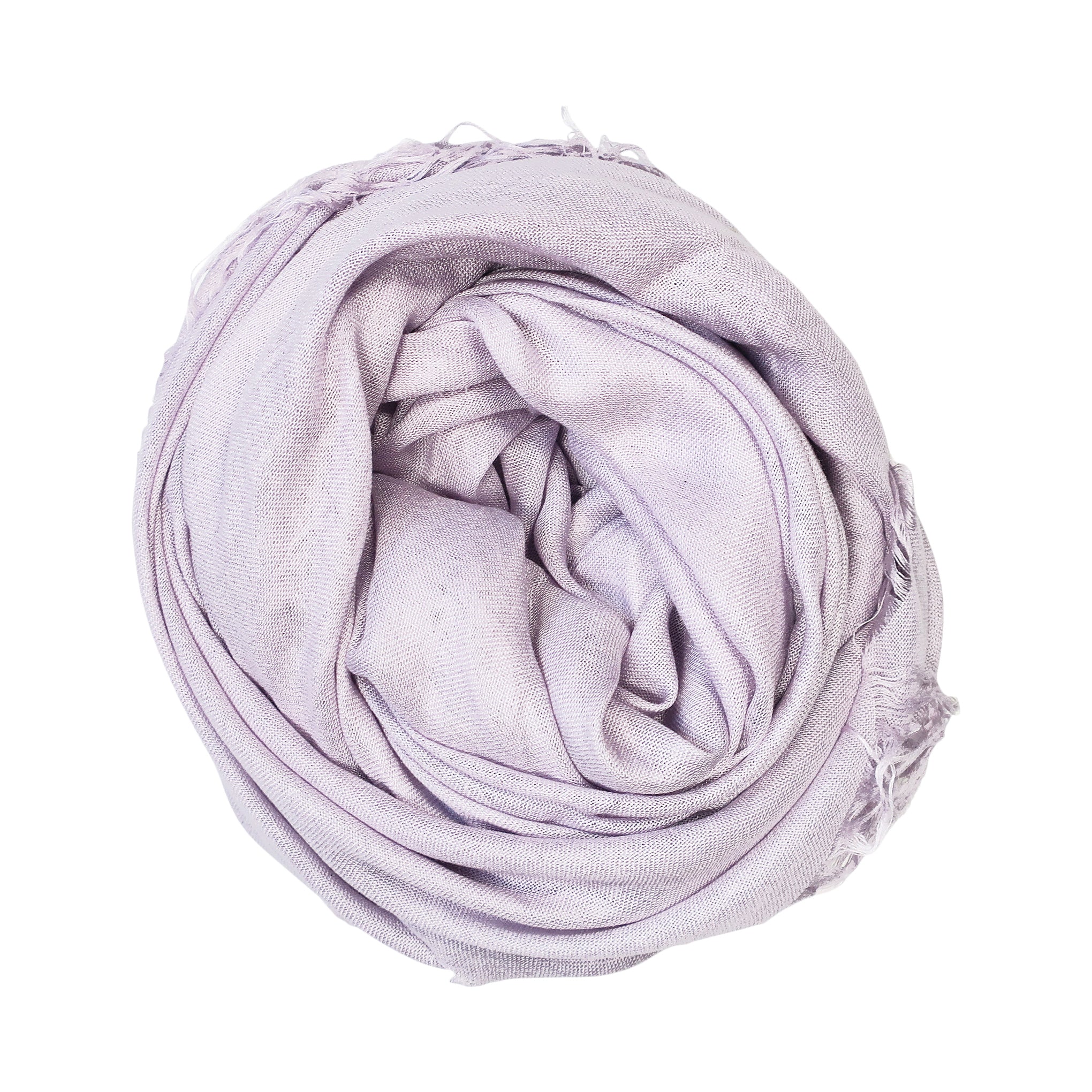 Blue Pacific Tissue Solid Modal and Cashmere Scarf Shawl in Lilac Purple