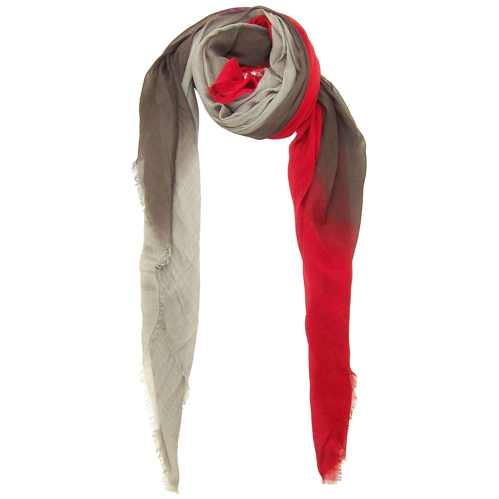 Blue Pacific Dream Cashmere and Silk Scarf in Red Pear Taupe 47 x 37