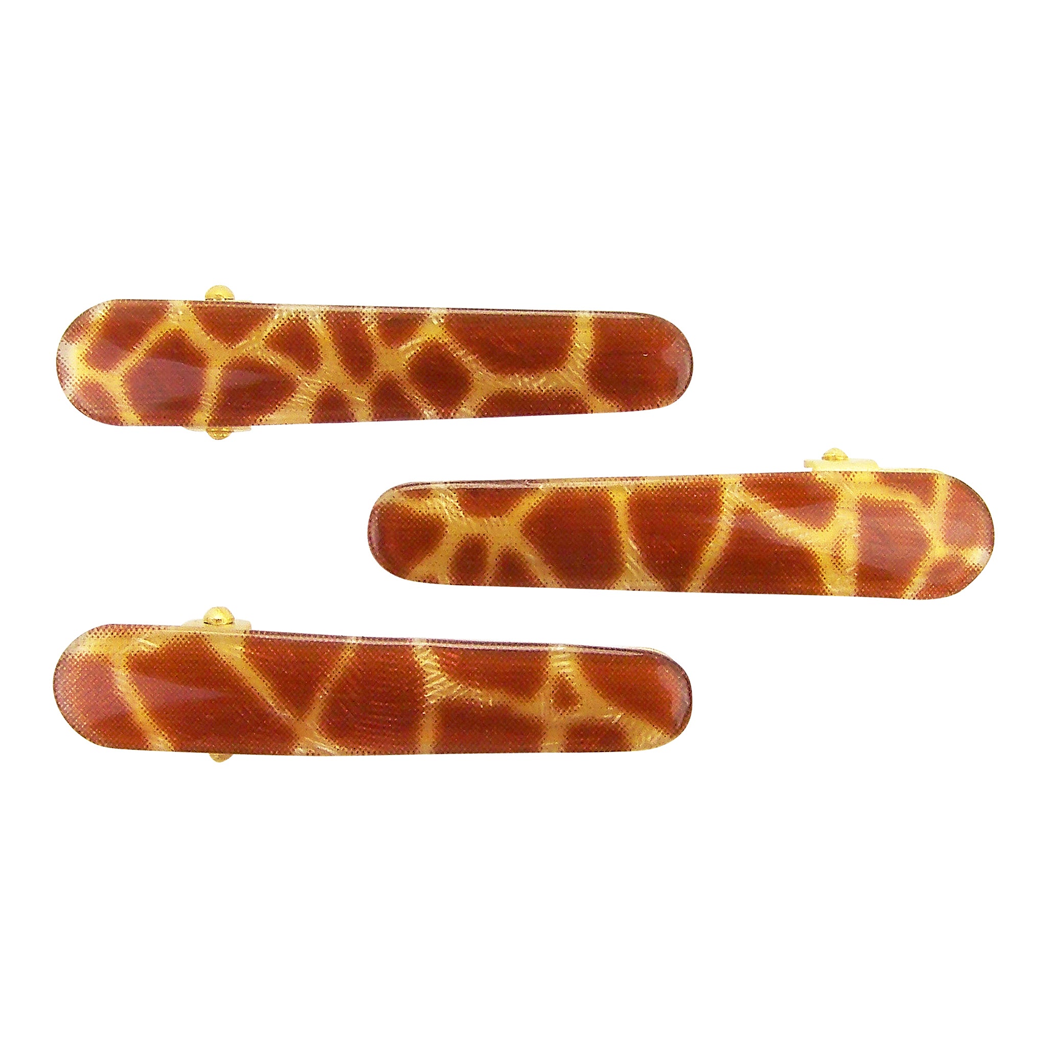 variation image of Ficcare Ficcaritos Hair Clip in Giraffe and Gold Plated