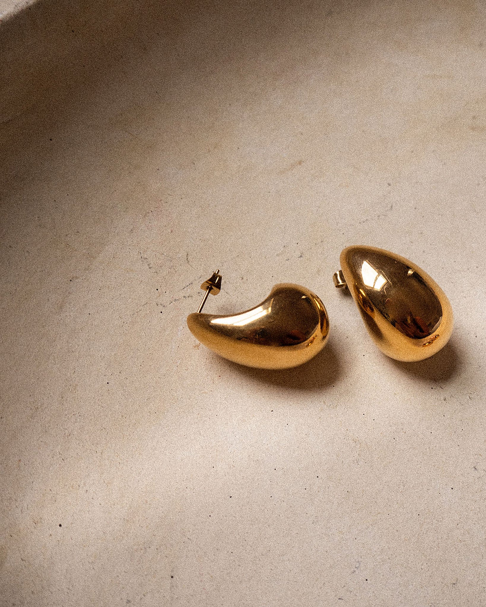Luv Aj Gia Teardrop Hoop Earrings in Polished 14k Gold Plated